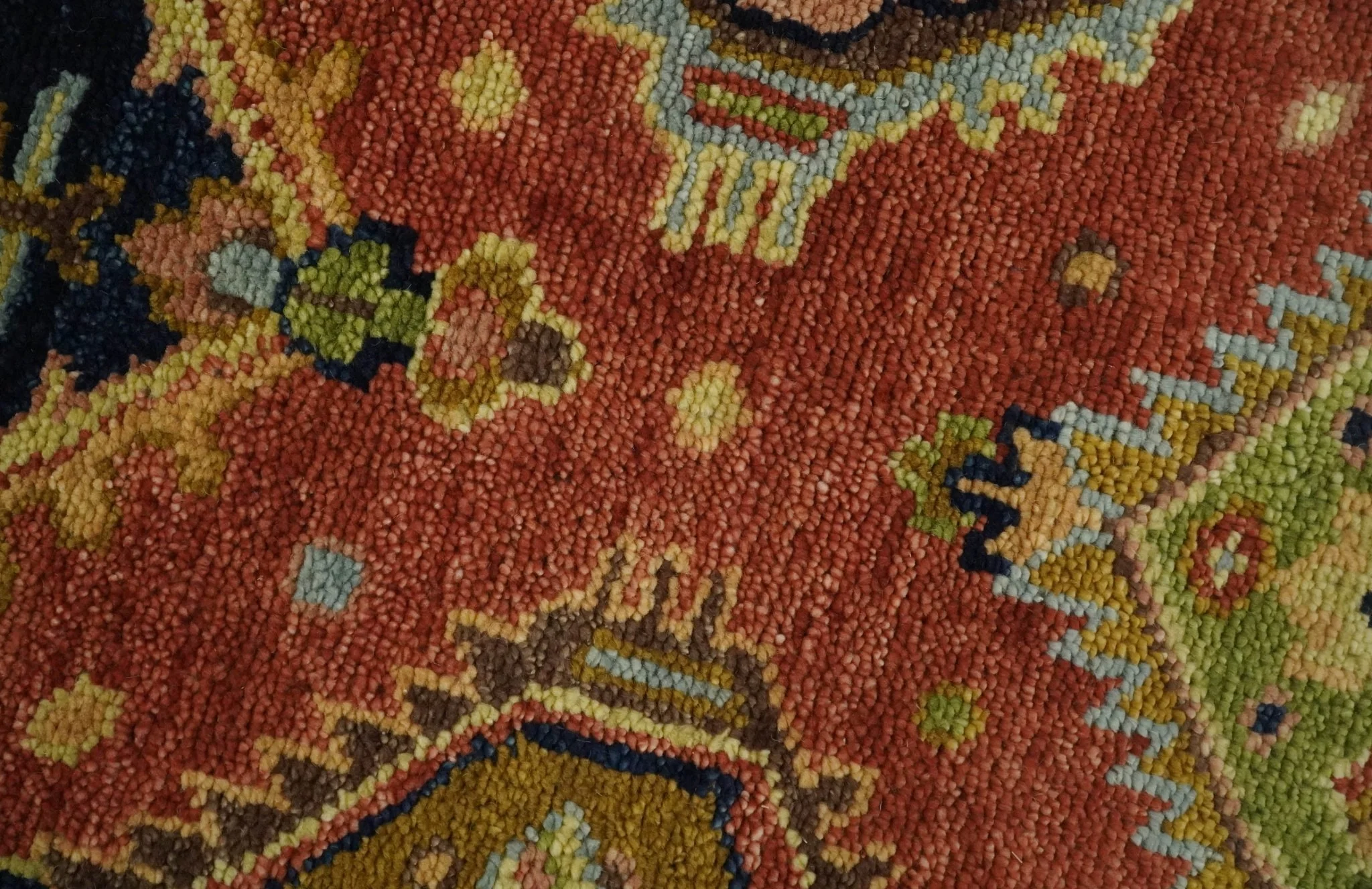 Hand Knotted Eclectic Rust and Brown Antique Traditional Multi size wool Area Rug - Image 4