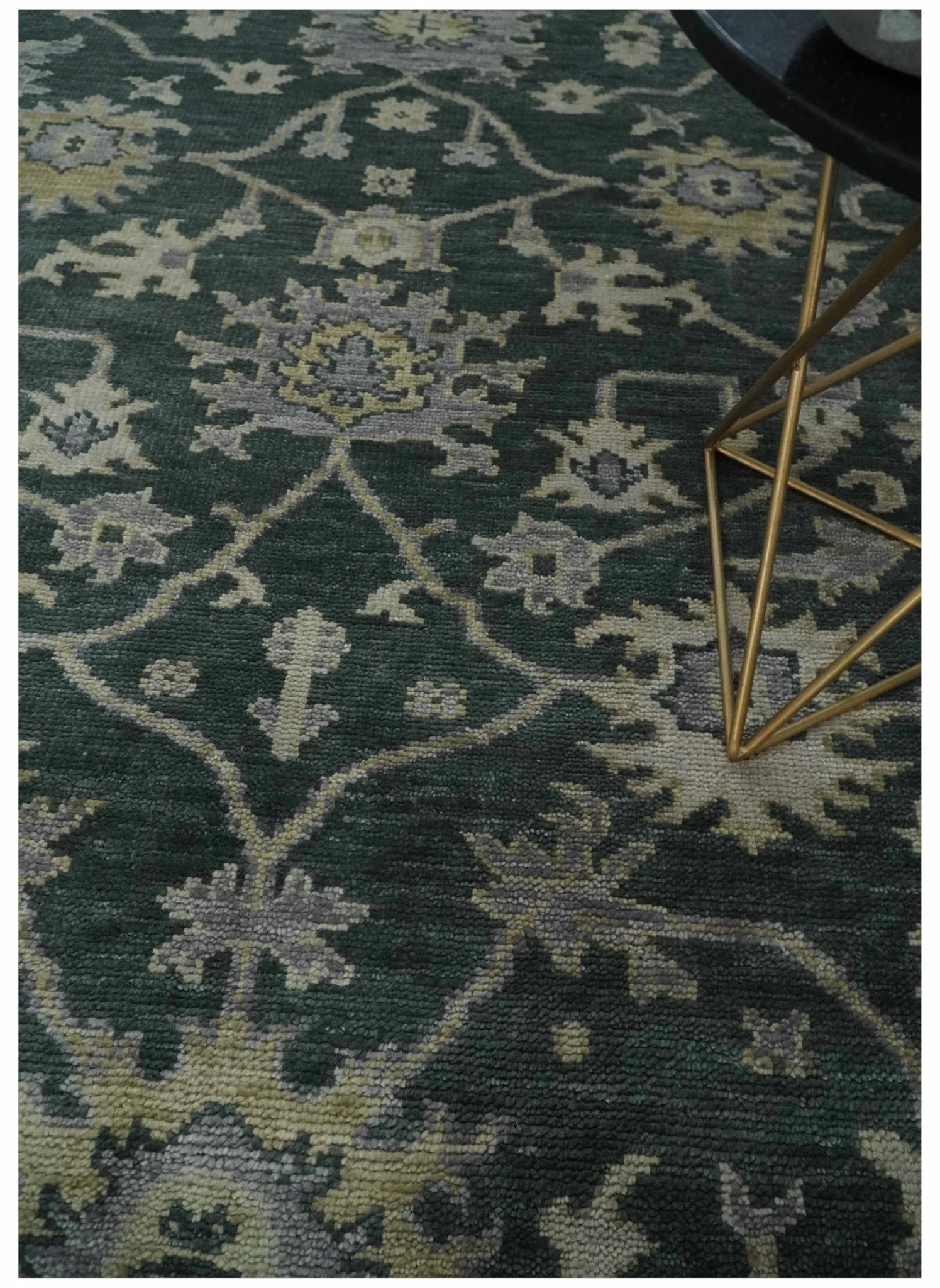 Hand Knotted Gray and Silver Traditional Antique Wool Area Rug, Living Room and Bedroom Rug - Image 2