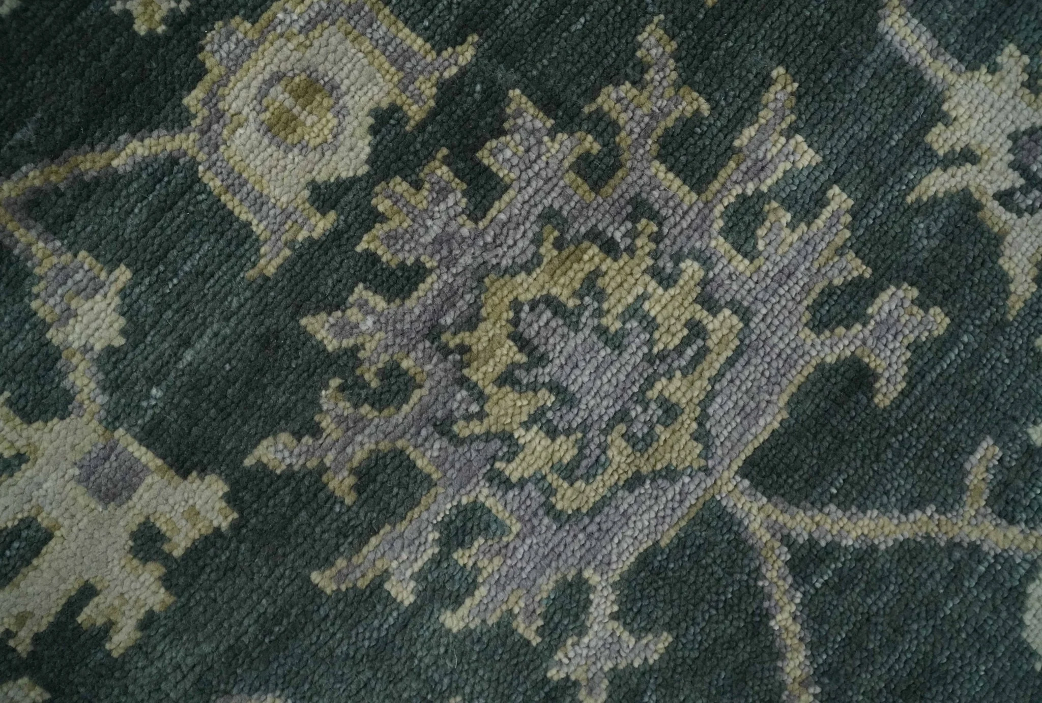 Hand Knotted Gray and Silver Traditional Antique Wool Area Rug, Living Room and Bedroom Rug - Image 4