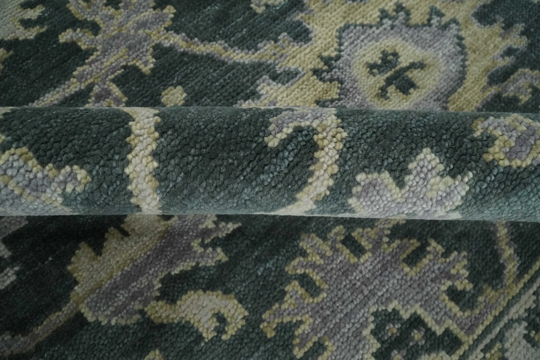 Hand Knotted Gray and Silver Traditional Antique Wool Area Rug, Living Room and Bedroom Rug - Image 6