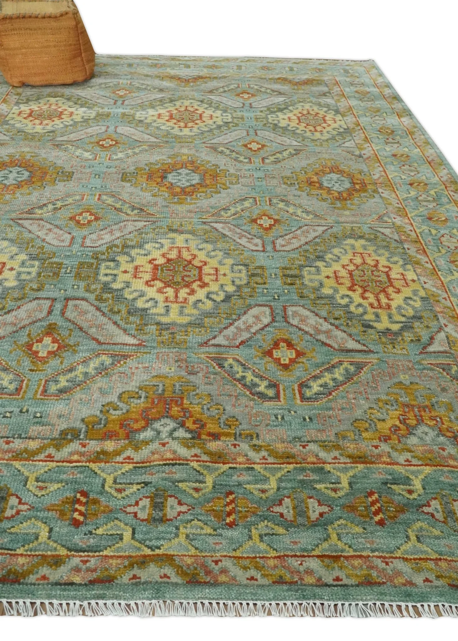 Gray, Silver and Beige Oriental Traditional Hand Knotted Custom Made Wool Area Rug, Living Room and Bedroom Rug - Image 3