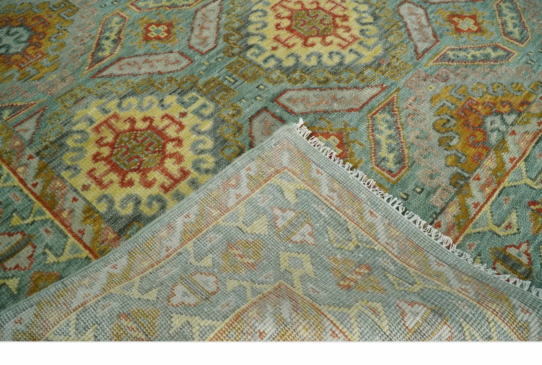 Gray, Silver and Beige Oriental Traditional Hand Knotted Custom Made Wool Area Rug, Living Room and Bedroom Rug - Image 6