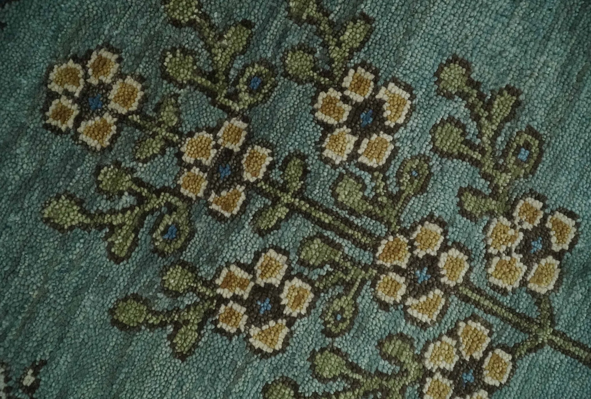 Tree of Life Green Traditional Hand Knotted Turkish Design Multi Size Wool Area Rug - Image 4