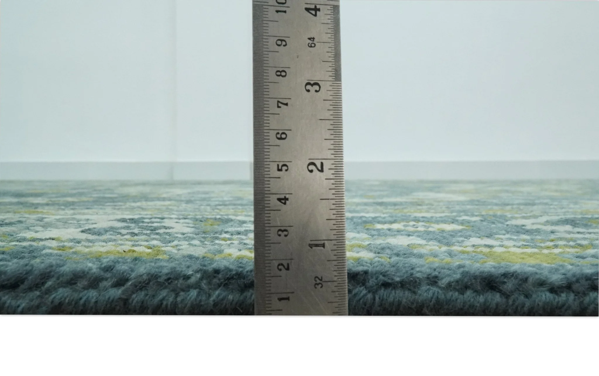 Antique Style Hand Knotted Teal, Gray and Green Traditional multi Size wool rug - Image 8