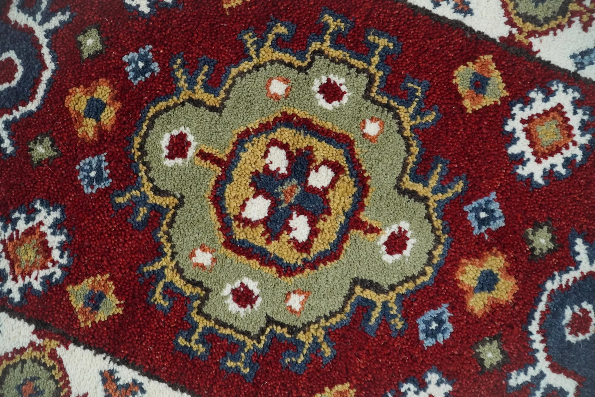 Hand Knotted Antique Kazak Runner Rust and Ivory Traditional Tribal Armenian Rug | KZA7 - Image 2