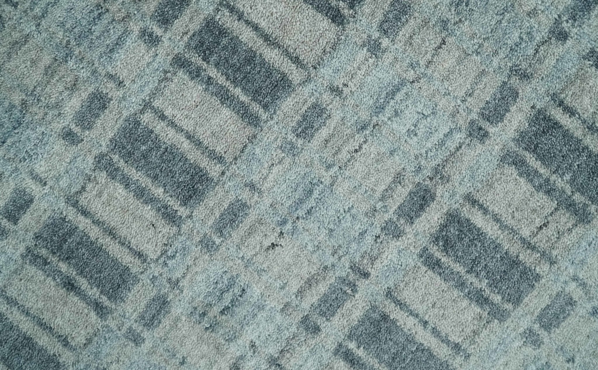 Hand Made 8x10 Modern Stripes Beige, Gray and Silver Scandinavian Blended Wool Flatwoven Area Rug | KE22 - Image 2