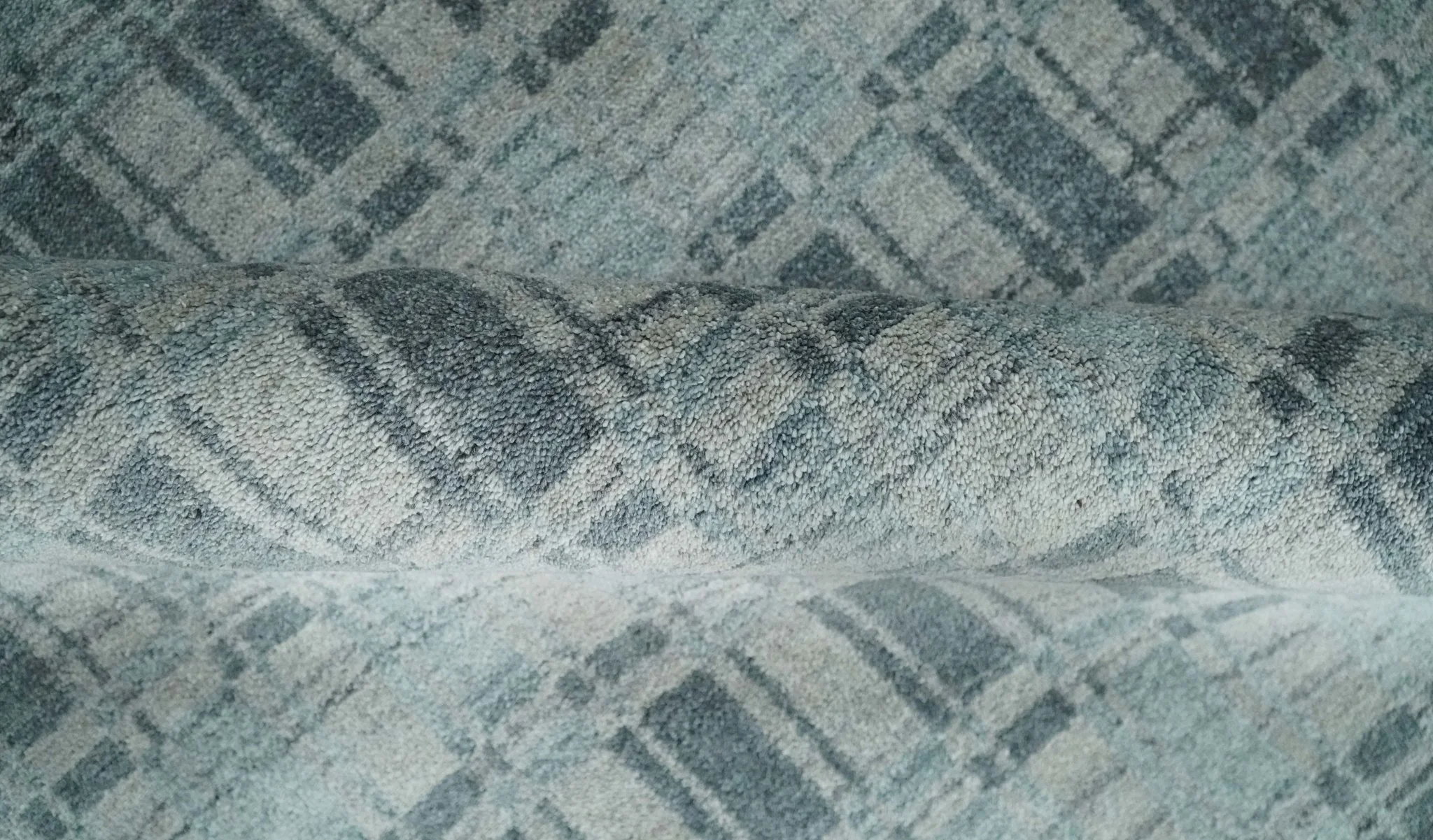Hand Made 8x10 Modern Stripes Beige, Gray and Silver Scandinavian Blended Wool Flatwoven Area Rug | KE22 - Image 6