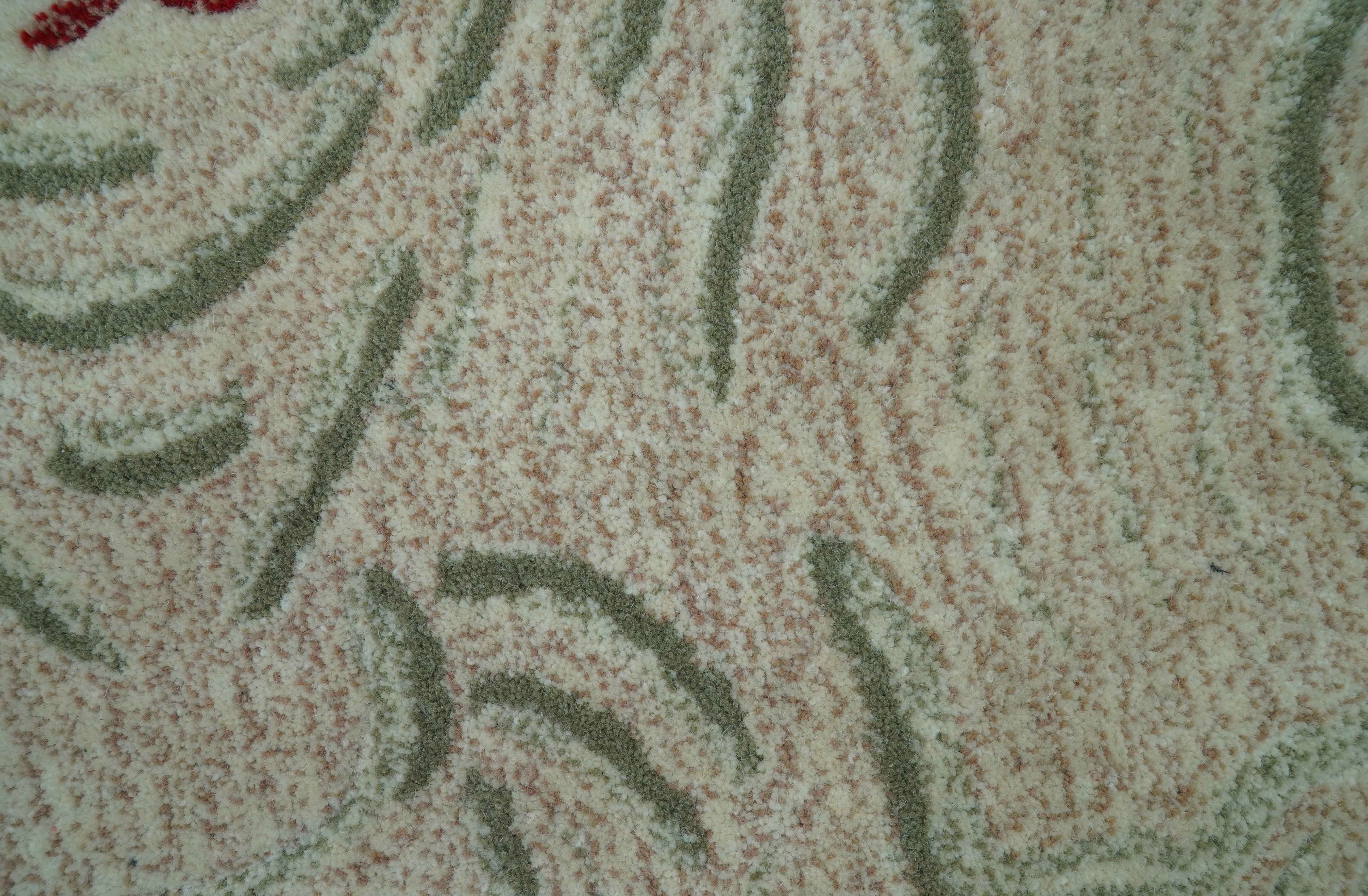 Hand Tufted Beige Animal Tiger 2x3 Wool Area Rug - Image 3