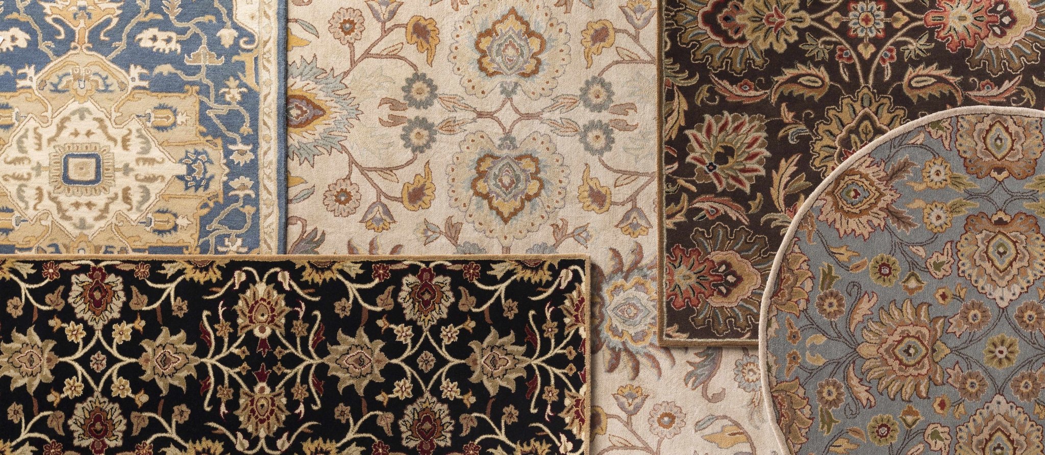 Hand Tufted Black And Beige Traditional Style Wool Rug - Image 13