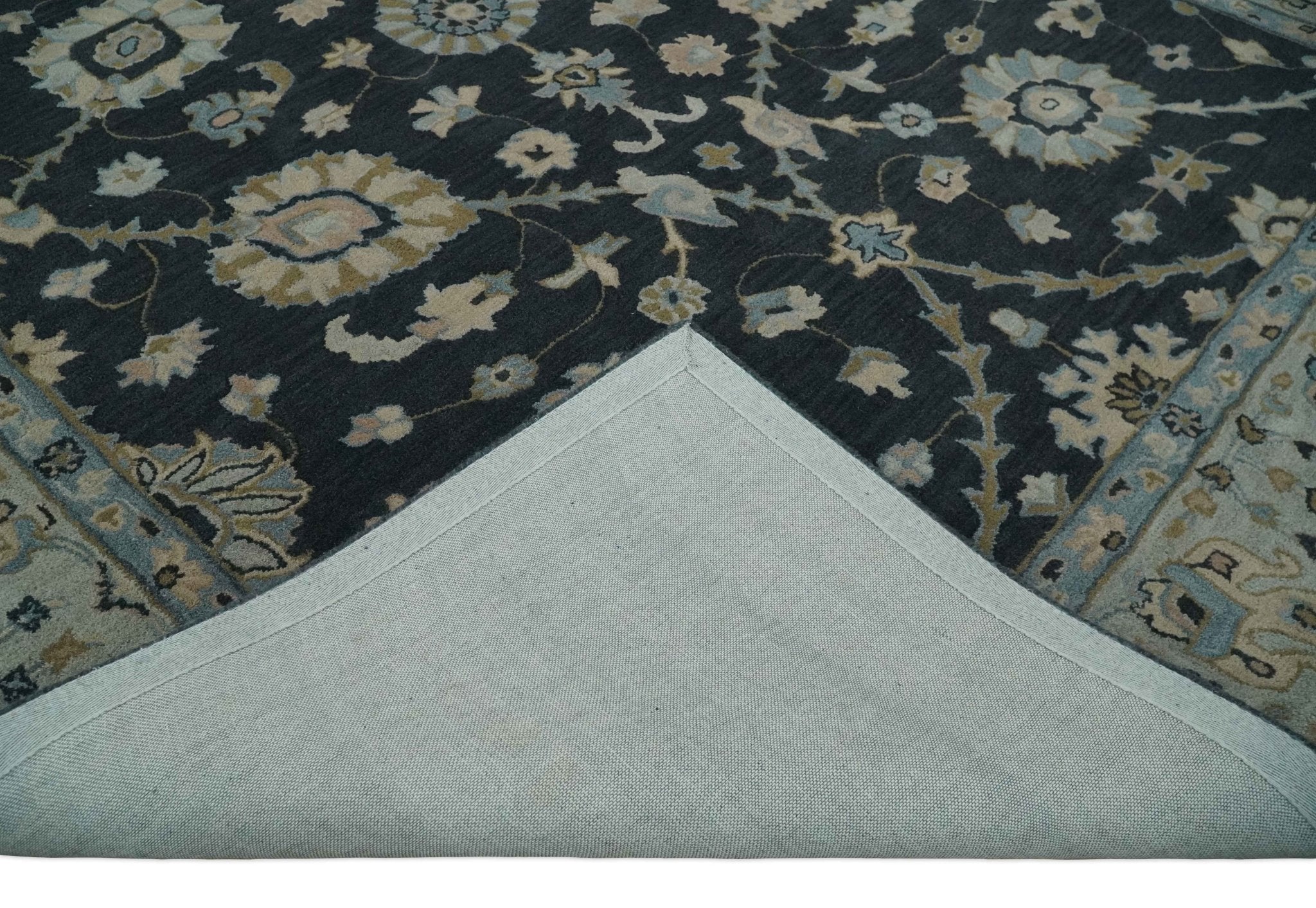 Hand Tufted Black and Silver Modern Turkish Oushak Multi size wool Area Rug, Kids, Living Room and Bedroom Rug - Image 6