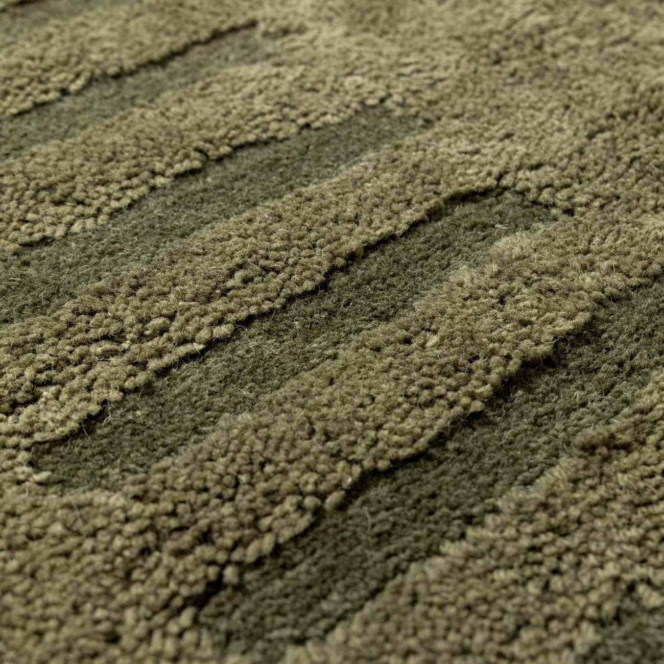 Hand Tufted Green Contemporary Style Wool Rug - Image 12