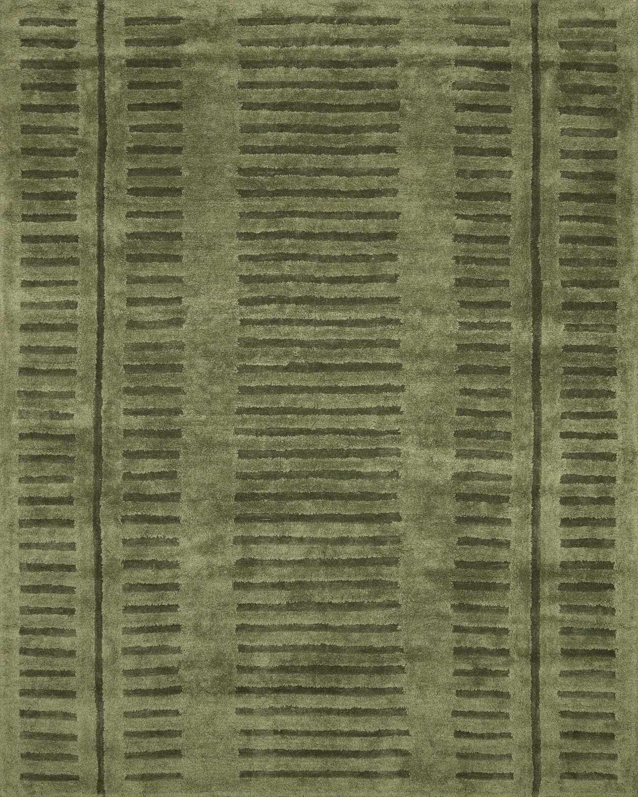 Hand Tufted Green Contemporary Style Wool Rug - Image 13