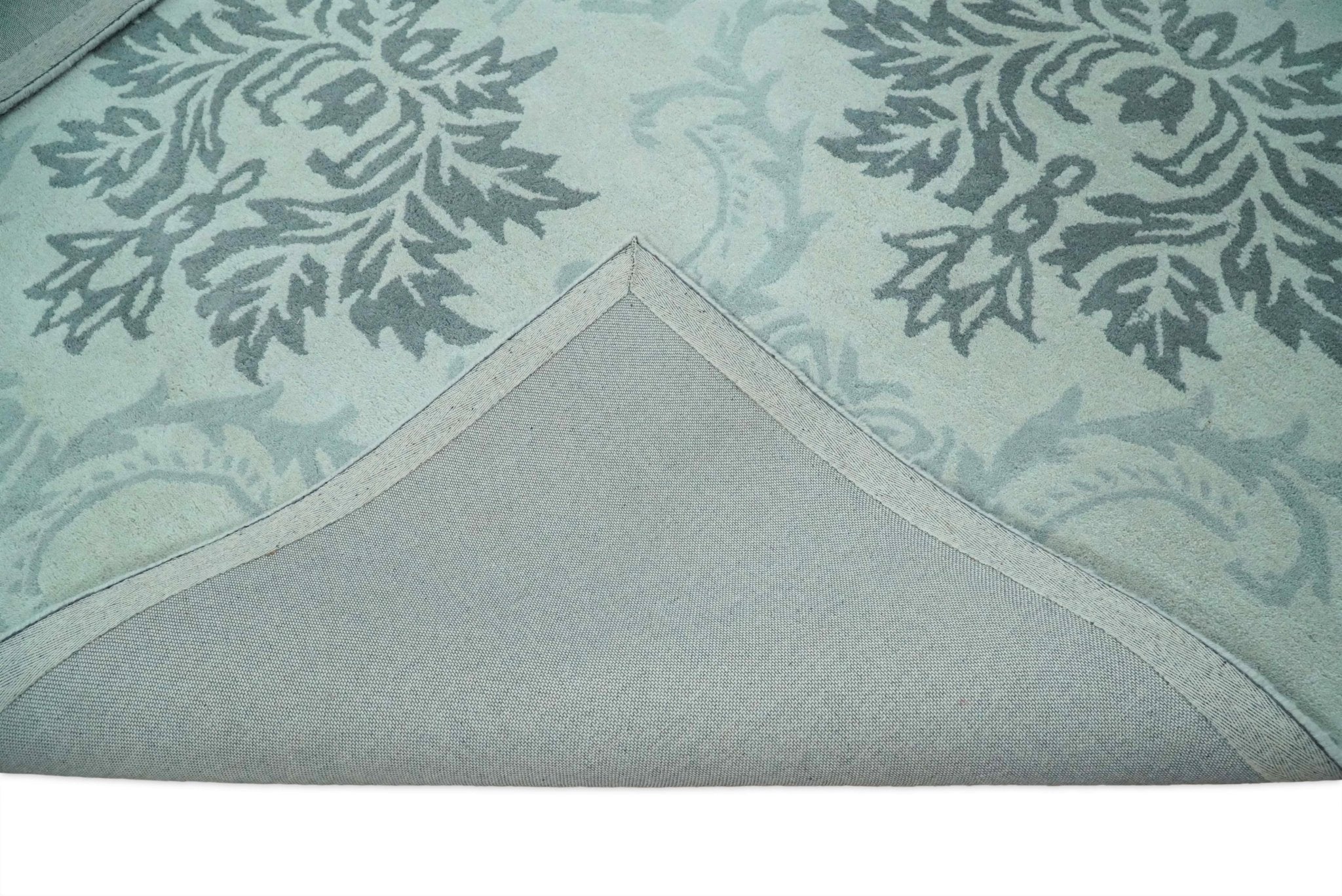 Hand tufted Ivory and Gray Contemporary area rug - Image 10