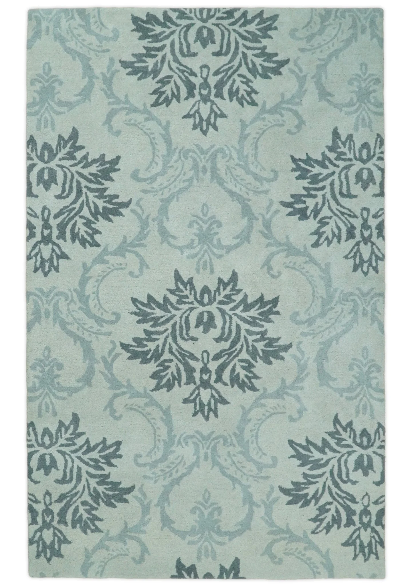 Hand tufted Ivory and Gray Contemporary area rug - Image 13