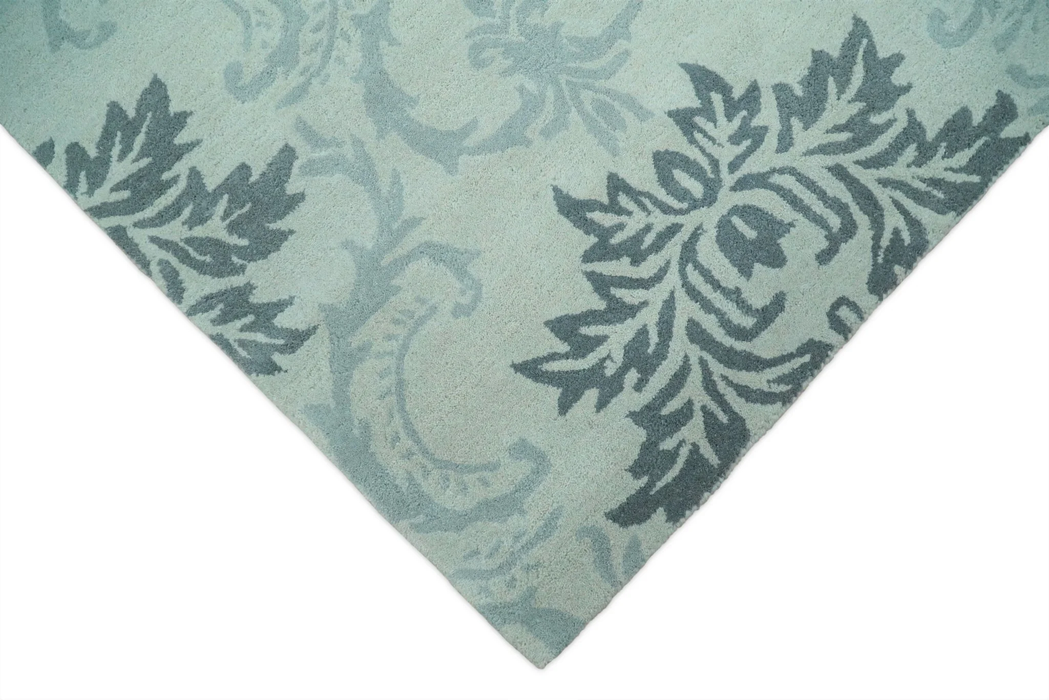 Hand tufted Ivory and Gray Contemporary area rug - Image 3