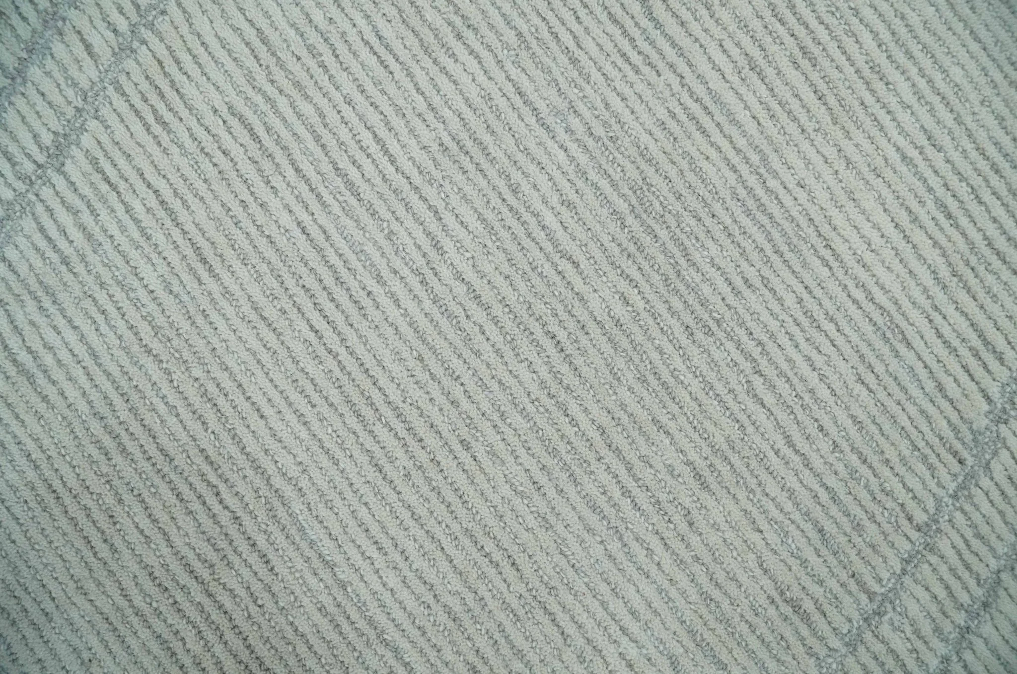 Hand Tufted Ivory Traditional Geometrical Moroccan Design Custom Made Rug - Image 3