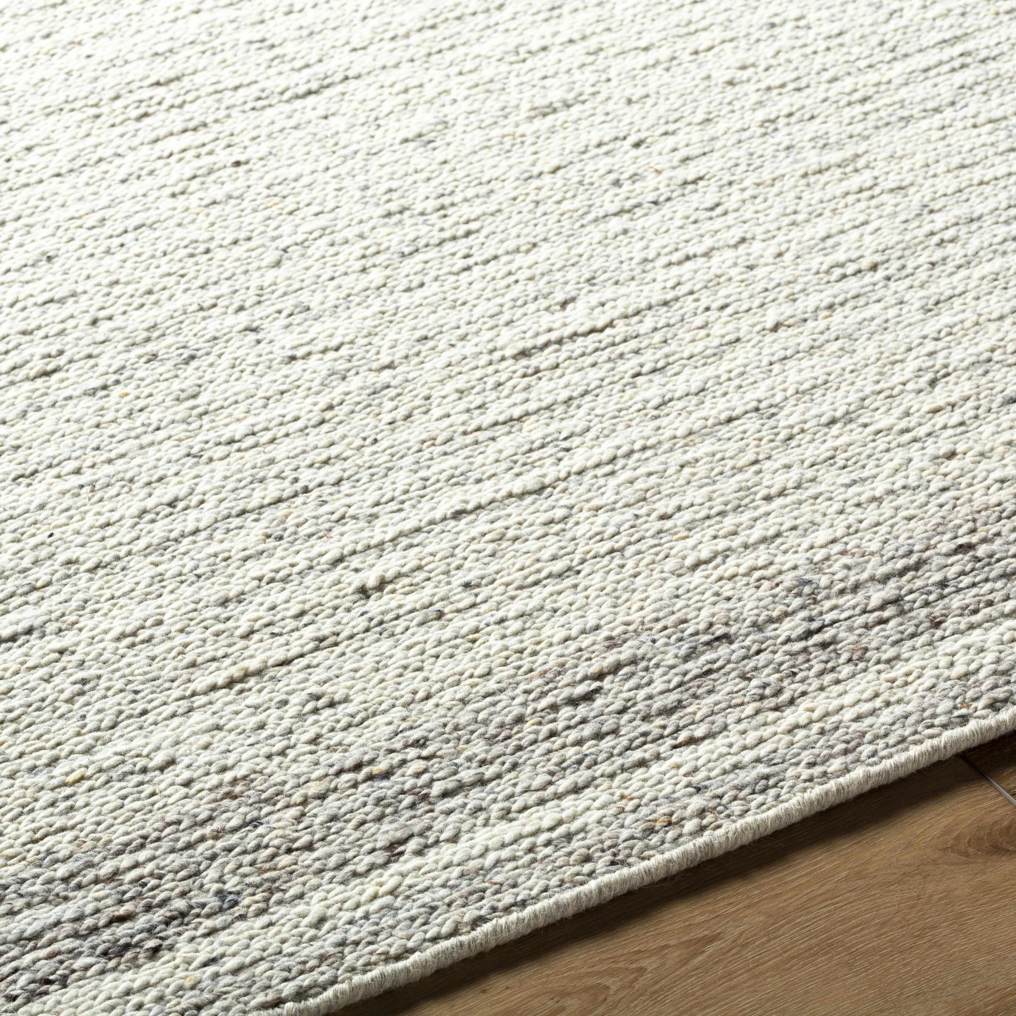 Hand Tufted Modern Style Silver Wool Area Rug - Image 5