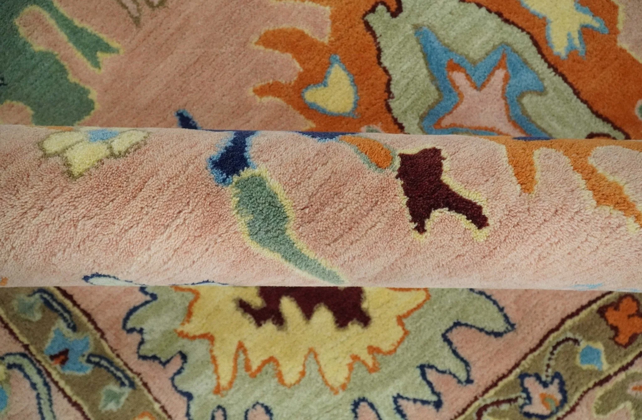 Ready to Ship Hand Tufted Pink Modern Colorful Oushak Rug, Kids, Living Room Rug - Image 4