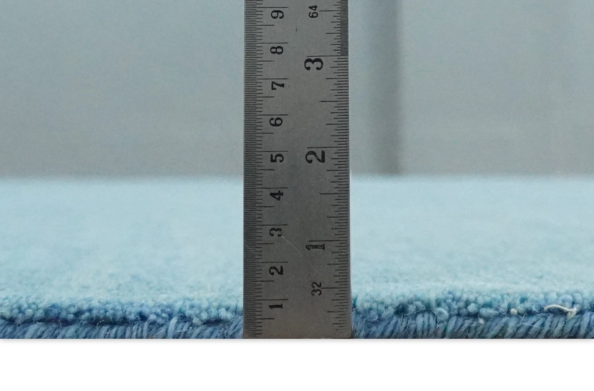Custom Made Hand Tufted Solid Plane Light Blue Woolen wool Area Rug - Image 7