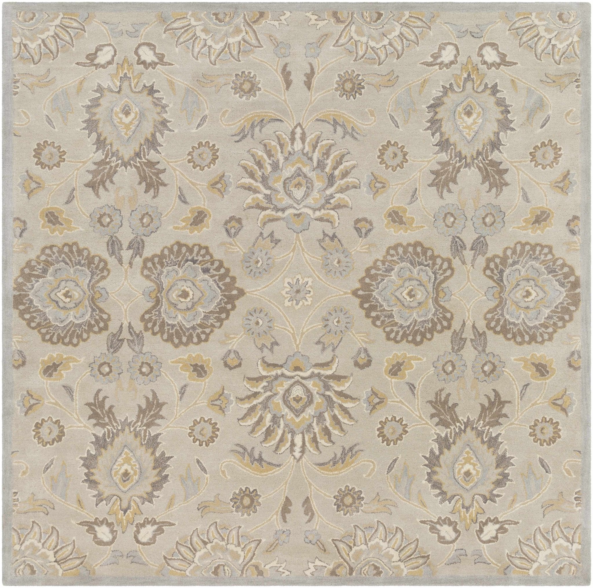 Hand Tufted Tan Traditional Style Wool Area Rug - Image 17