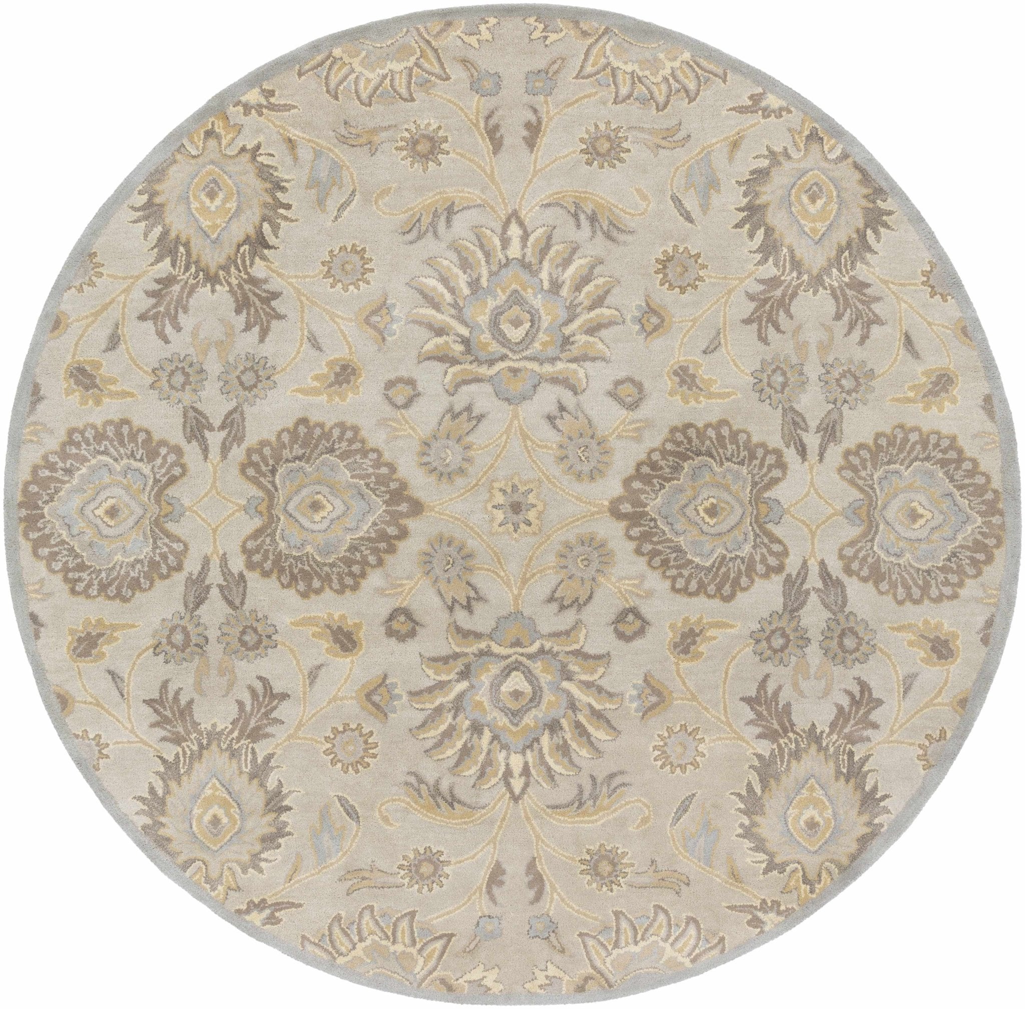 Hand Tufted Tan Traditional Style Wool Area Rug - Image 19
