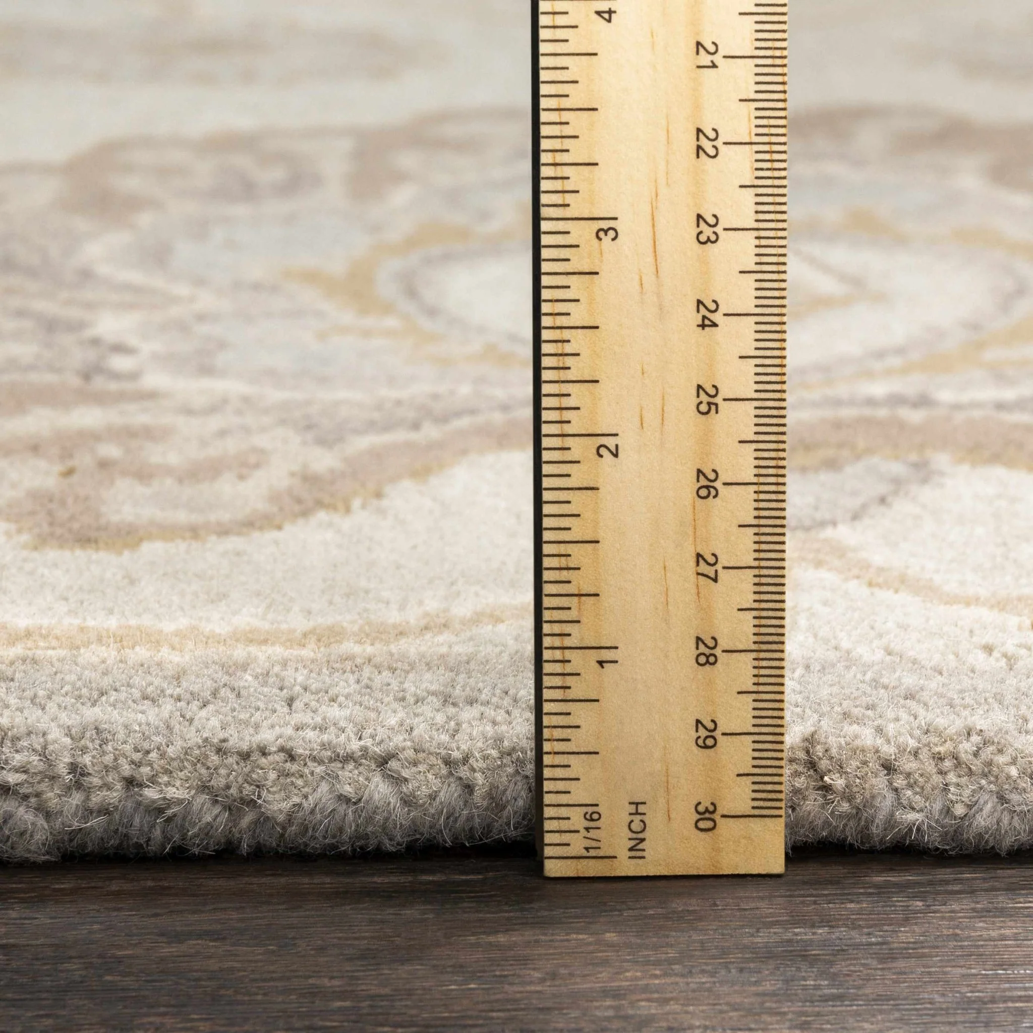 Hand Tufted Tan Traditional Style Wool Area Rug - Image 9