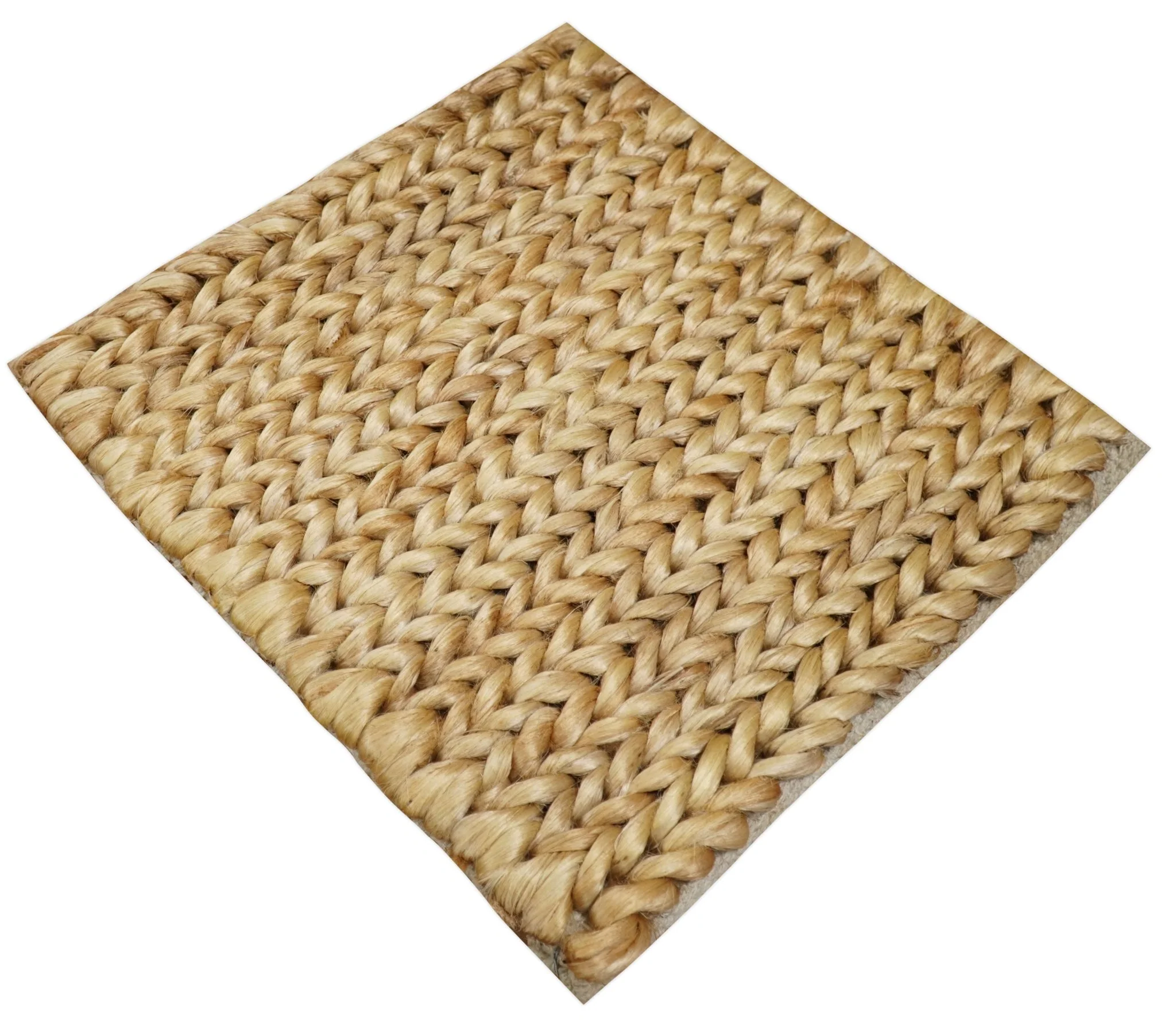 Hand Woven 100% Natural Fiber Brown Natural Jute and Wool Rug - Image 16