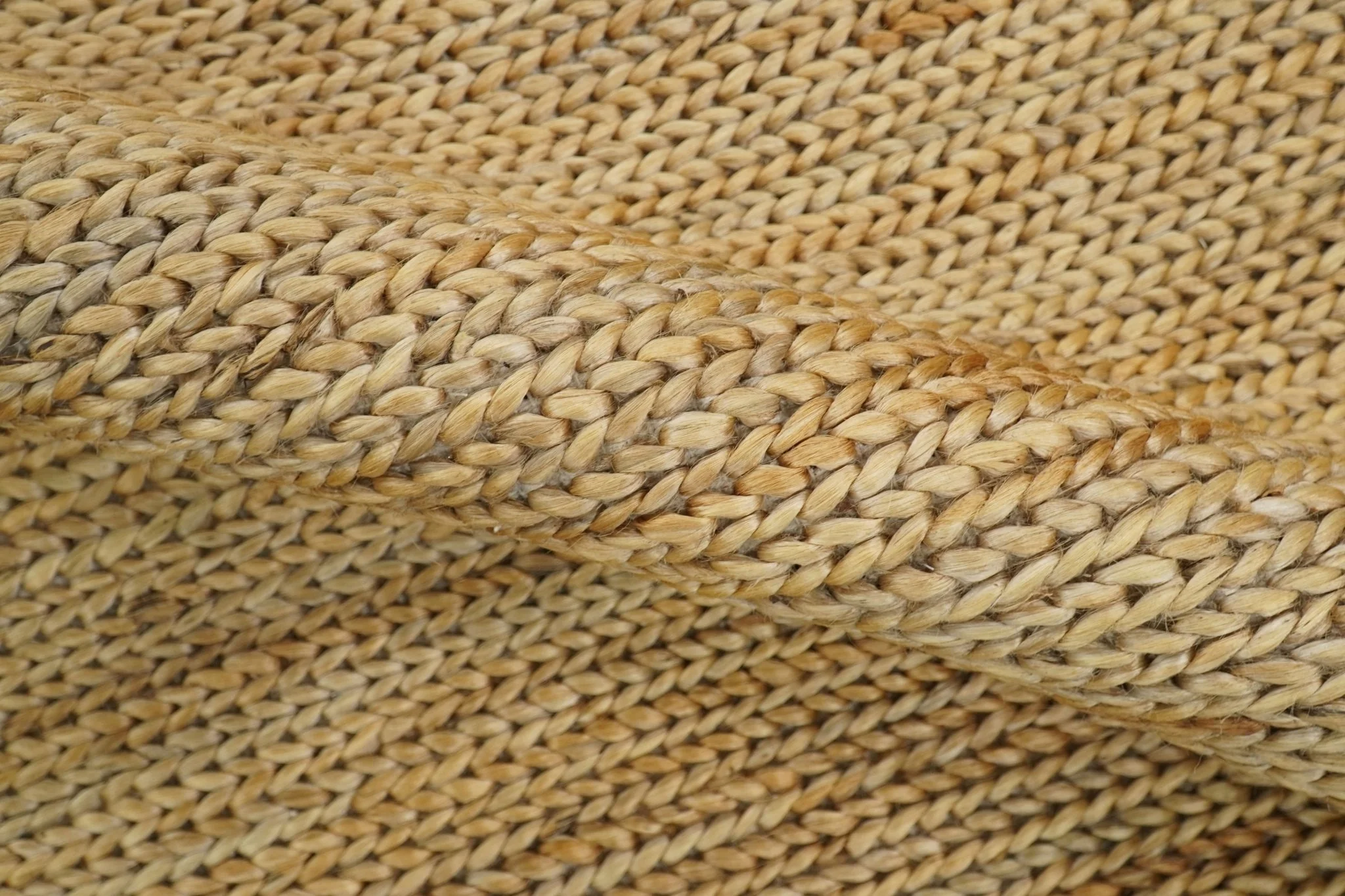 Hand Woven 100% Natural Fiber Brown Natural Jute and Wool Rug - Image 6
