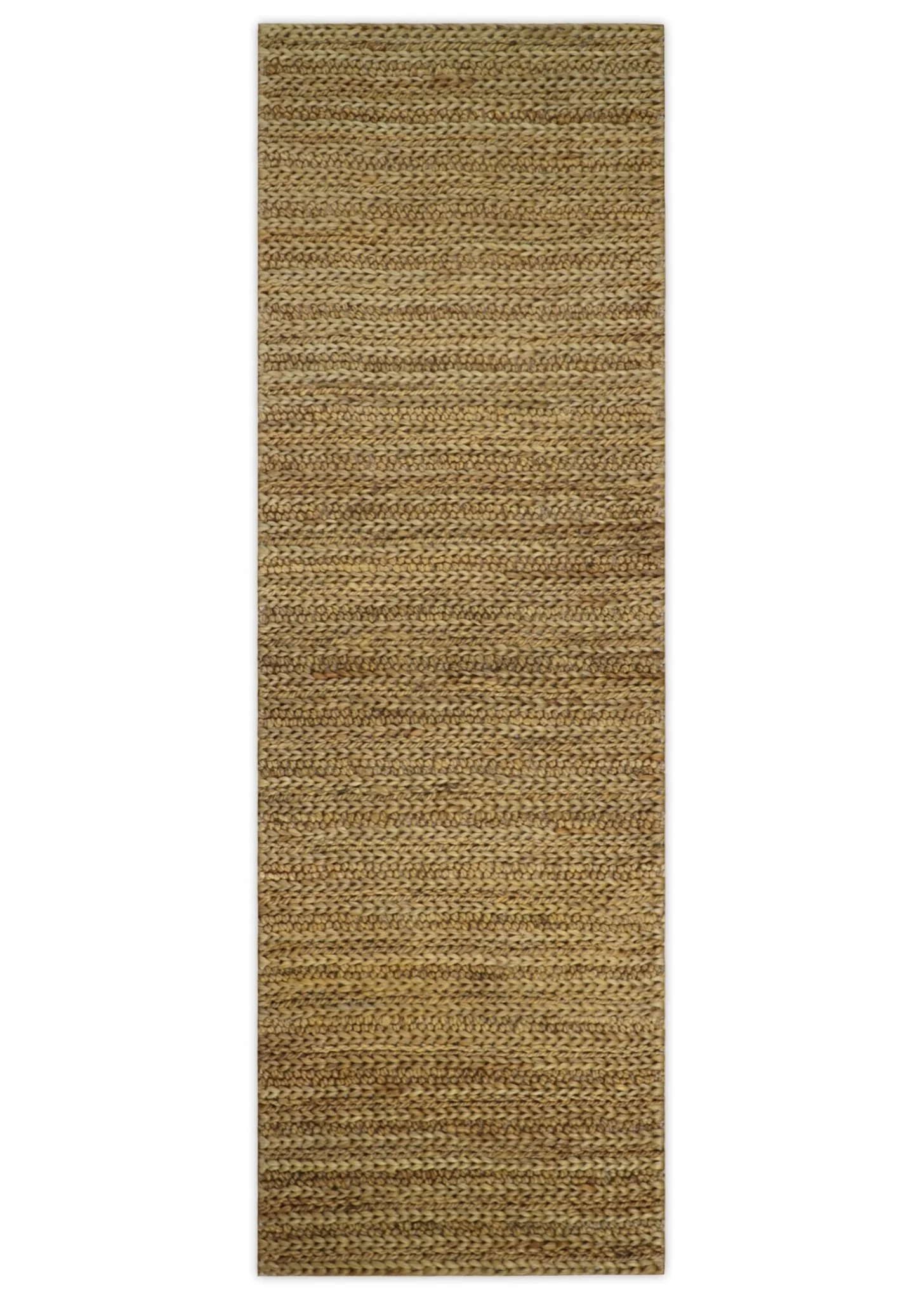Hand Woven 100% Natural Fiber Brown Natural Jute and Wool Rug - Image 12
