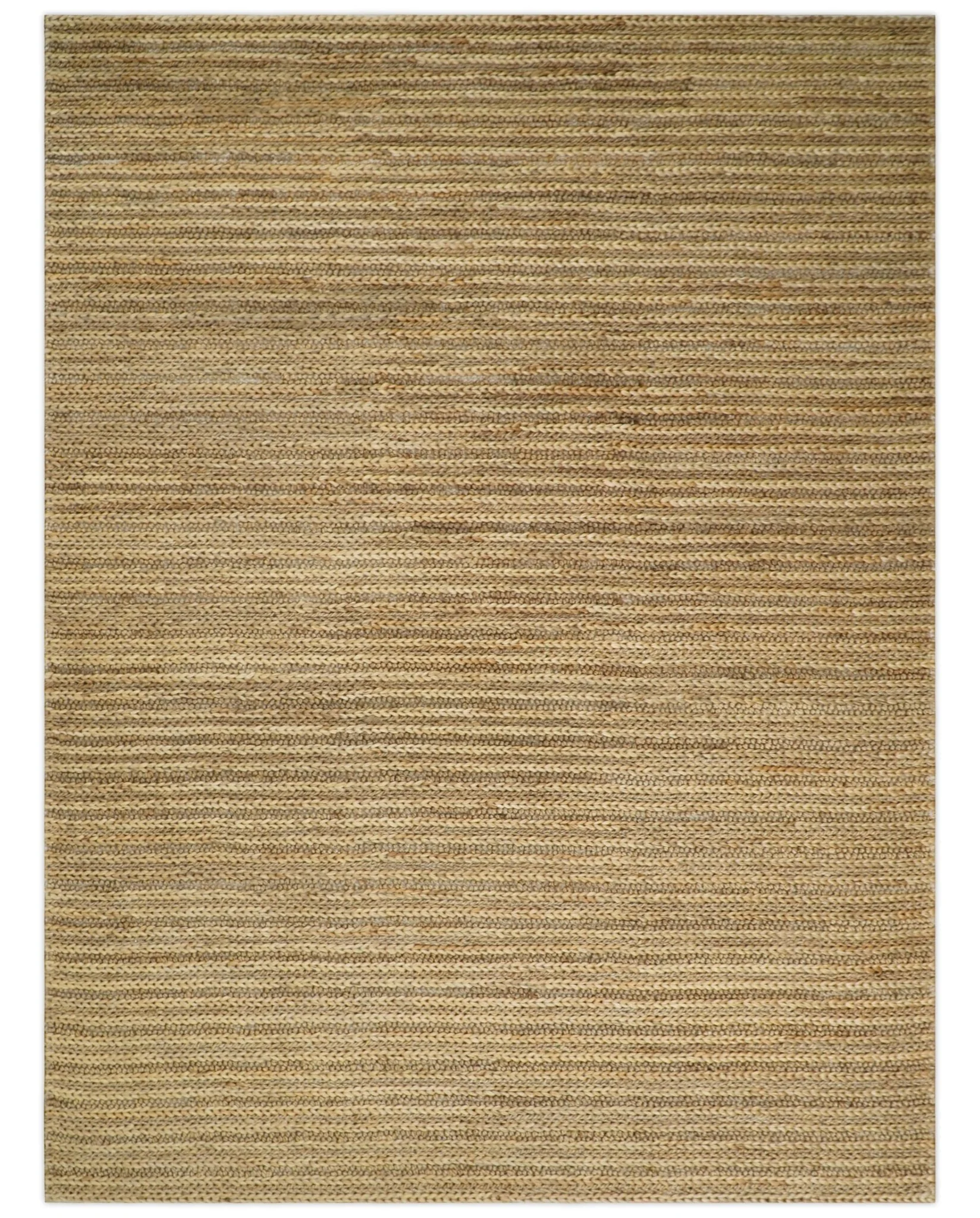 Hand Woven 100% Natural Fiber Brown Natural Jute and Wool Rug - Image 15