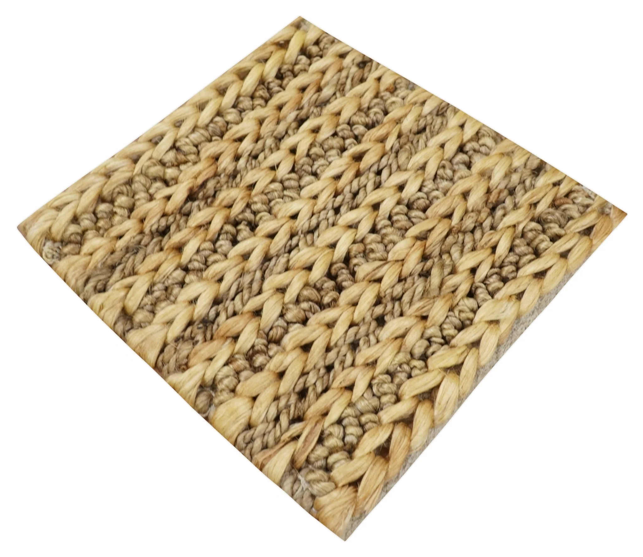 Hand Woven 100% Natural Fiber Brown Natural Jute and Wool Rug - Image 16
