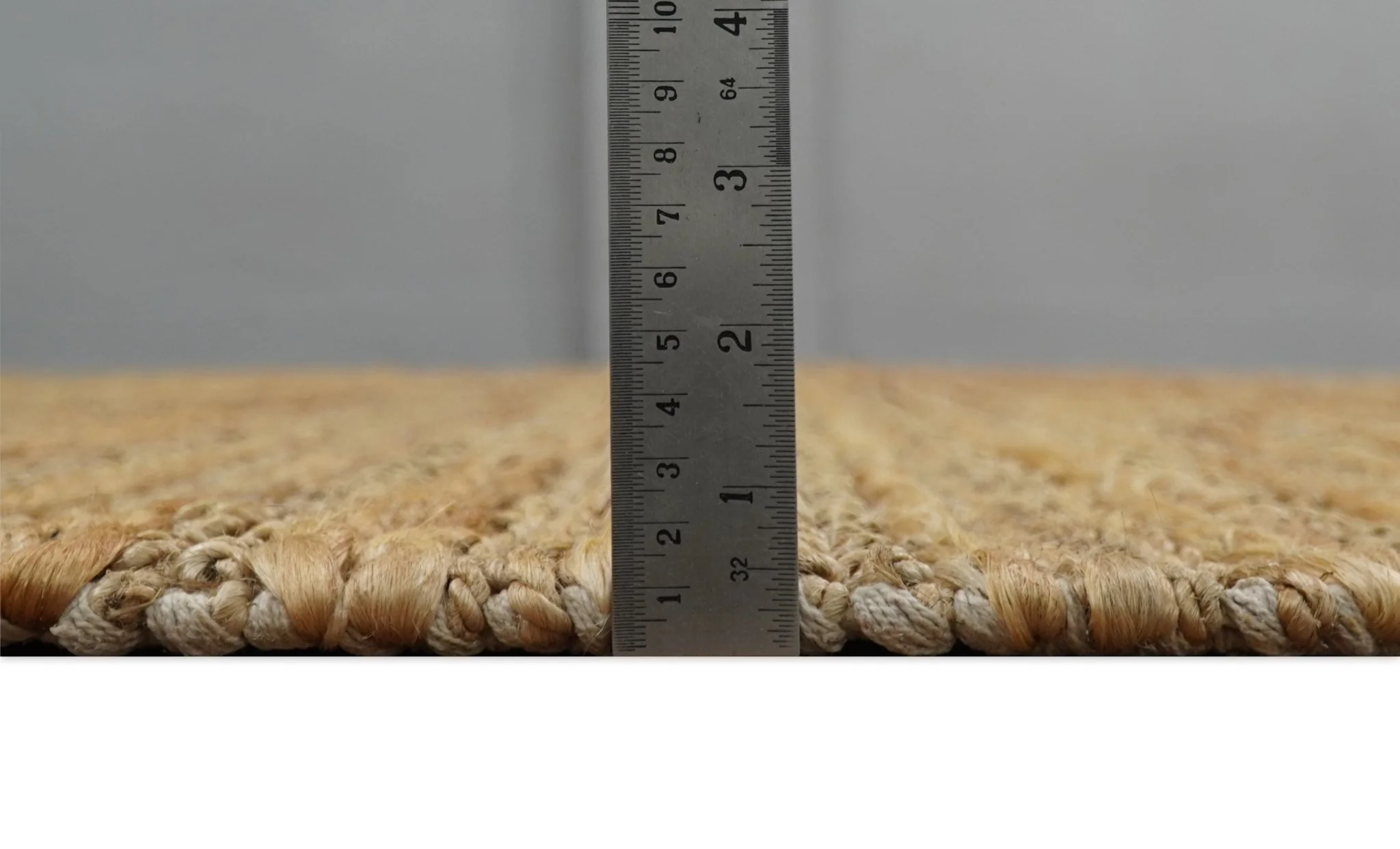 Hand Woven 100% Natural Fiber Brown Natural Jute and Wool Rug - Image 7