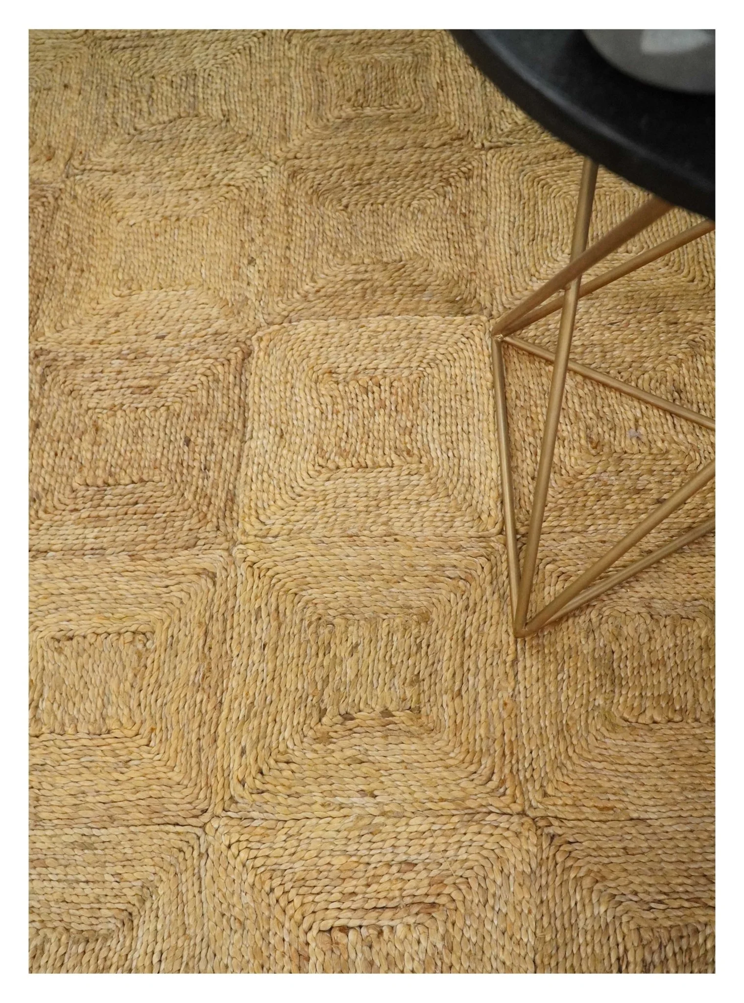 6x9 and 8x10 Hand Woven 100% Natural Fiber Brown Natural Jute and Wool Rug | JR16 - Image 3