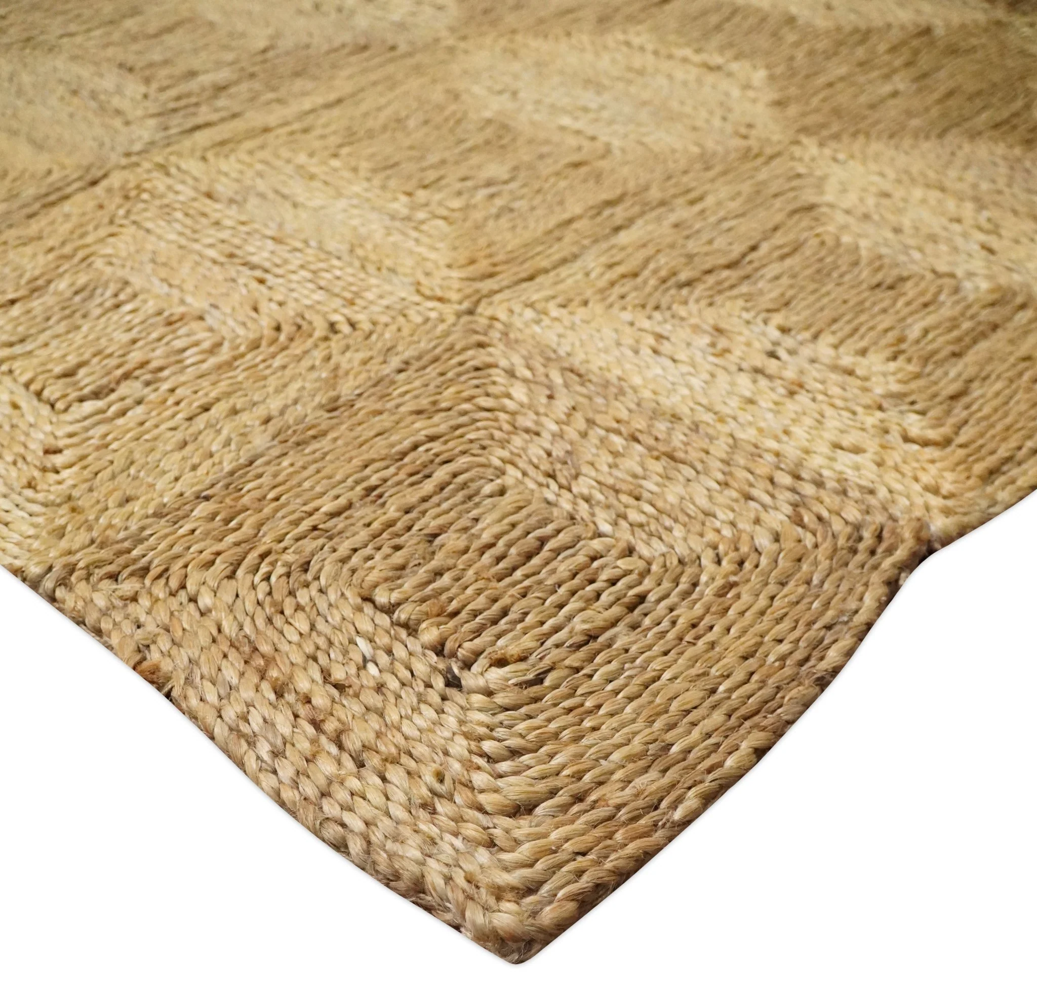 6x9 and 8x10 Hand Woven 100% Natural Fiber Brown Natural Jute and Wool Rug | JR16 - Image 5