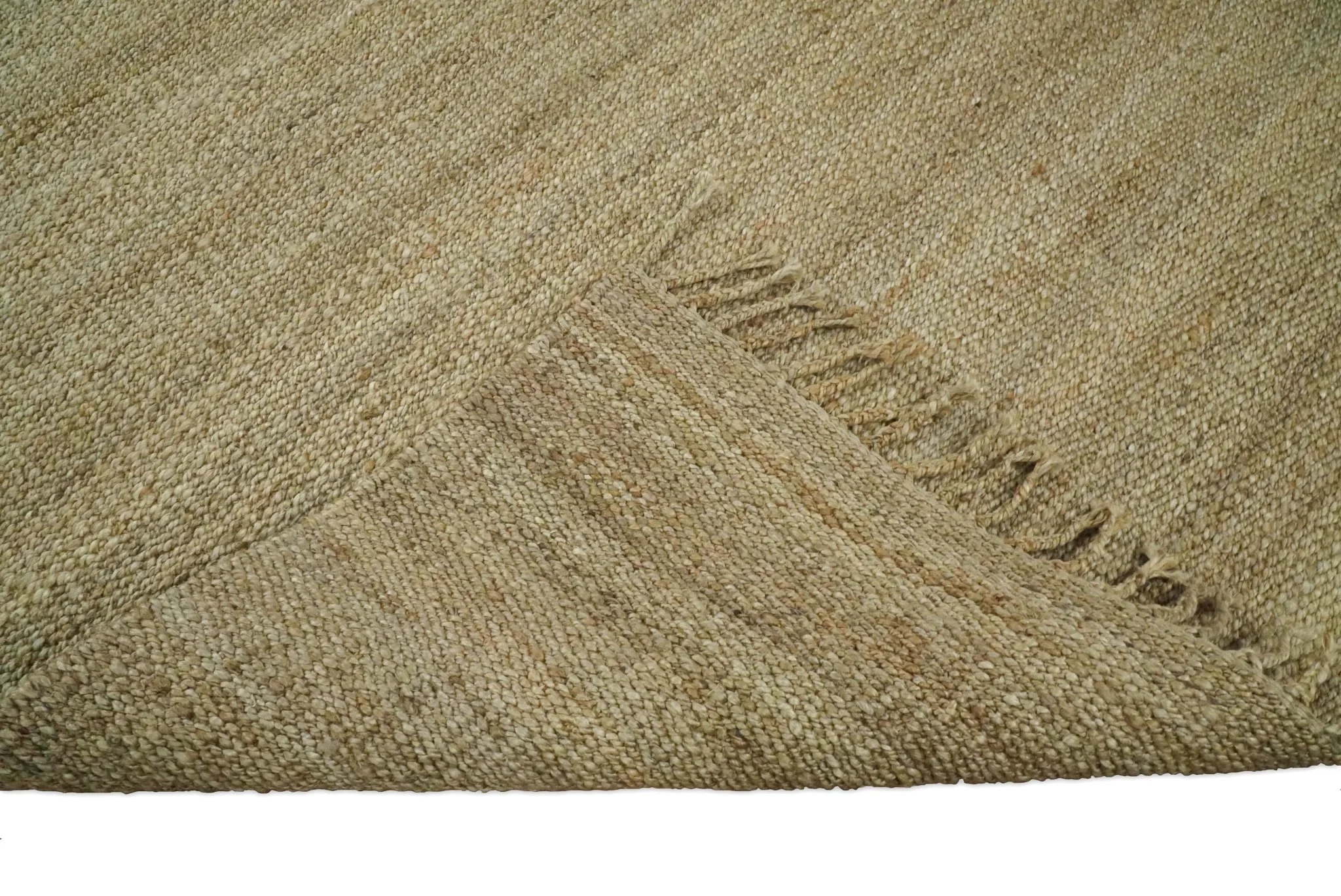 Hand Woven 100% Natural Fiber Brown Natural Jute Rug | JR008 - Image 3