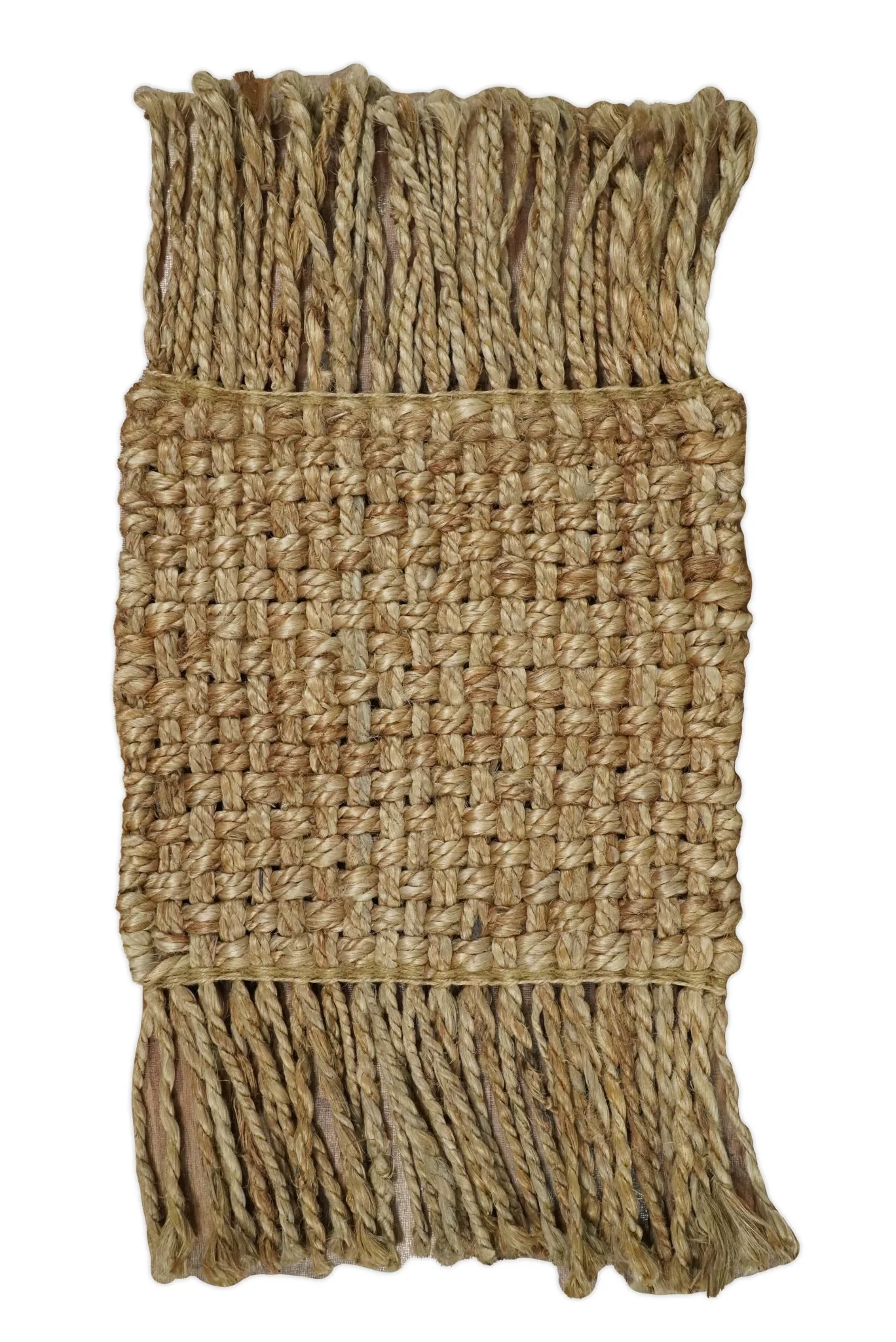 Hand Woven 100% Natural Fiber Brown Natural Jute Rug | JR007 - Image 10