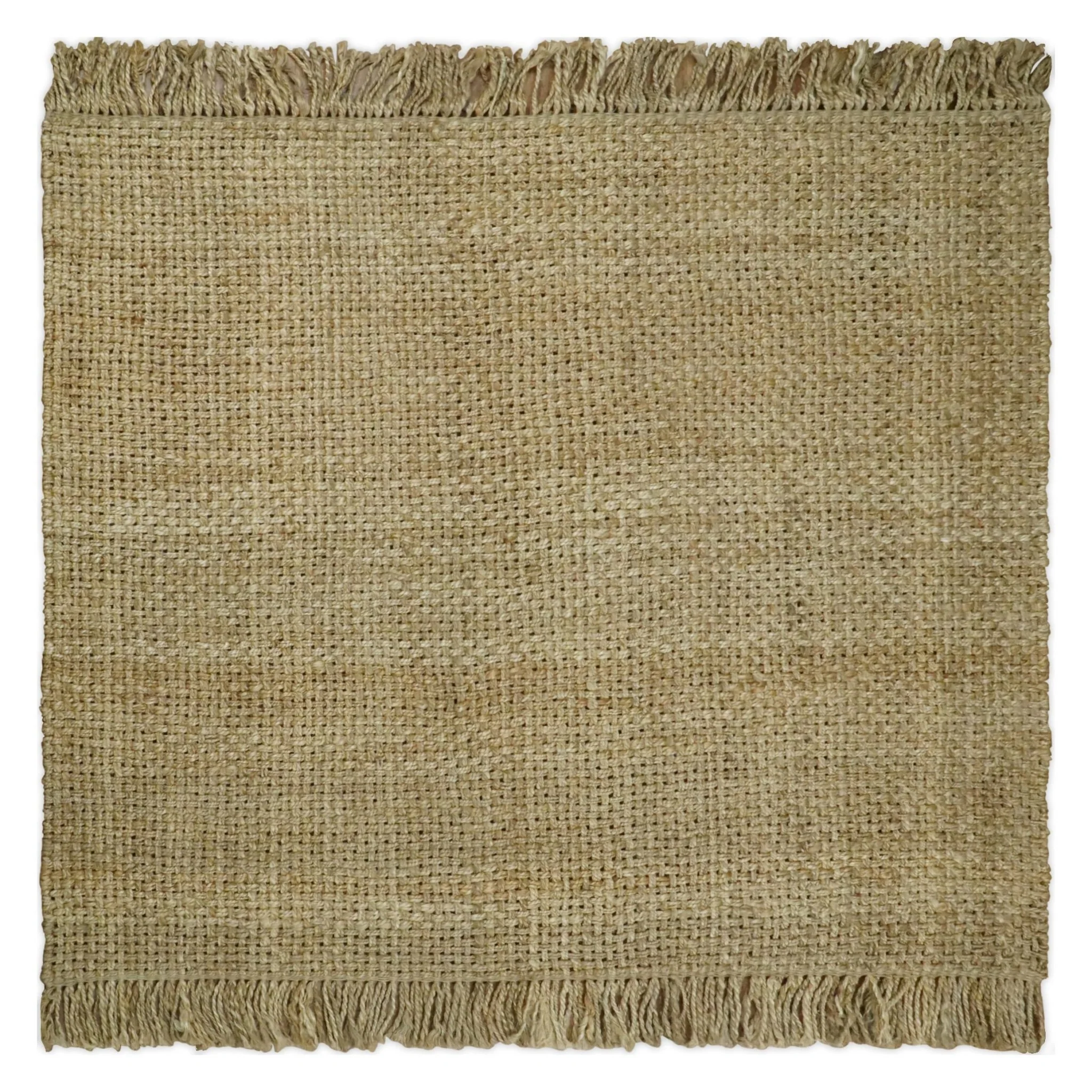 Hand Woven 100% Natural Fiber Brown Natural Jute Rug | JR007 - Image 3