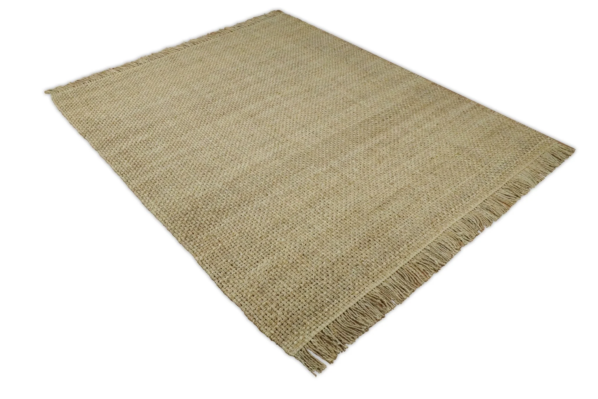 Hand Woven 100% Natural Fiber Brown Natural Jute Rug | JR007 - Image 6