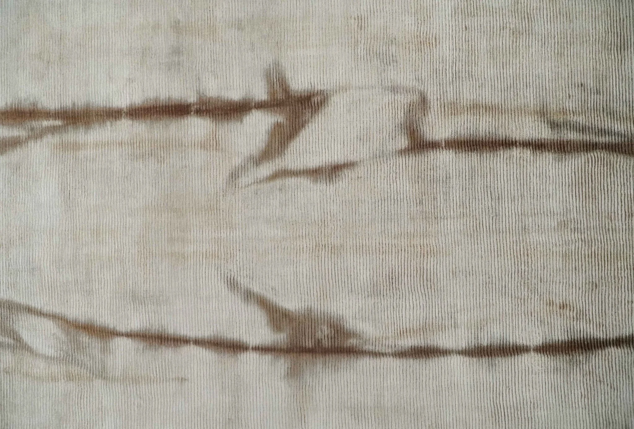 5x8 Hand Woven and Carved Silver and Brown Floral Art Silk Rug | KNT3 - Image 8