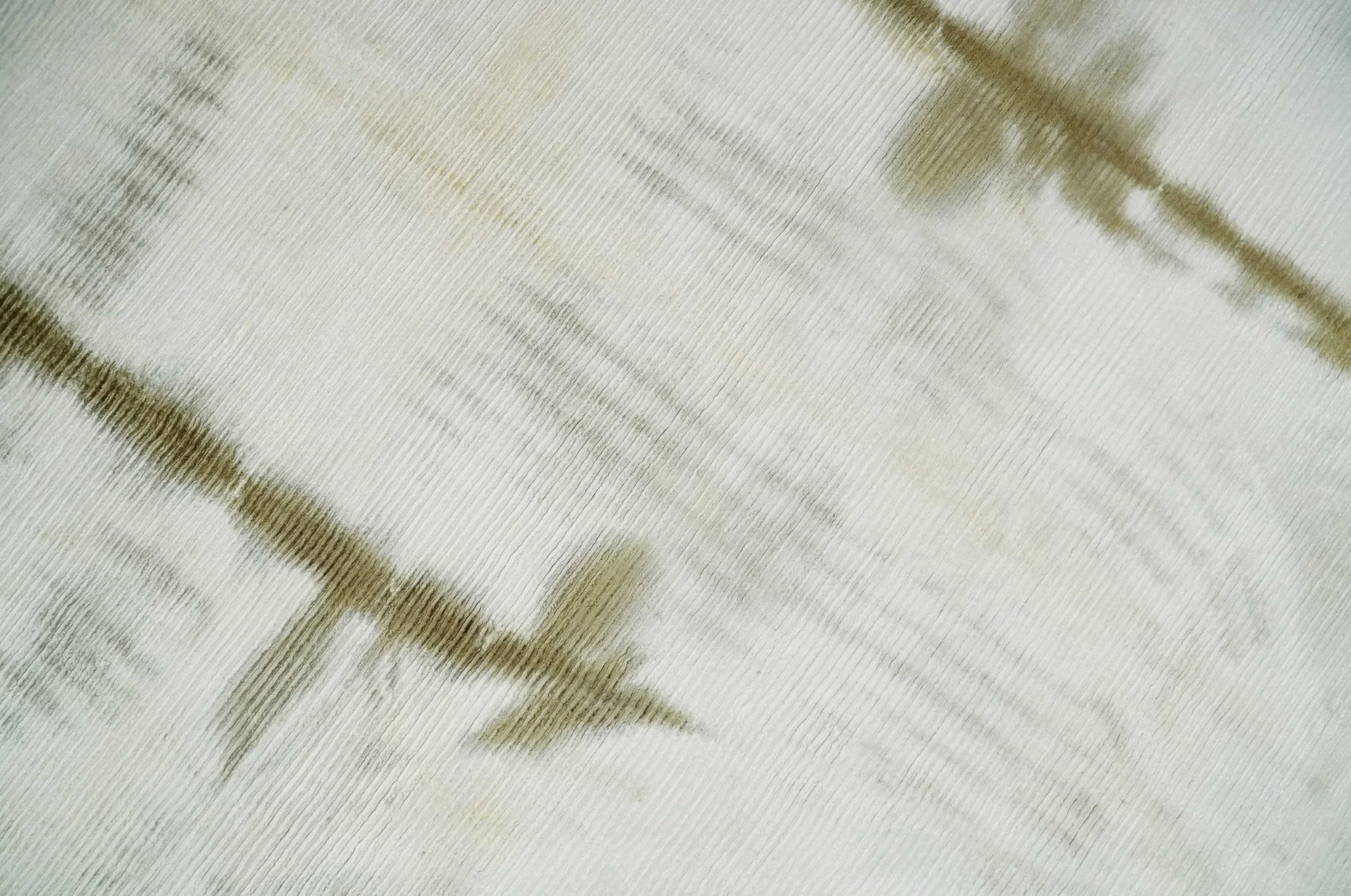 Olive and ivory 6x9 Modern Abstract Hand Woven Art Silk Rug | KNT1 - Image 10