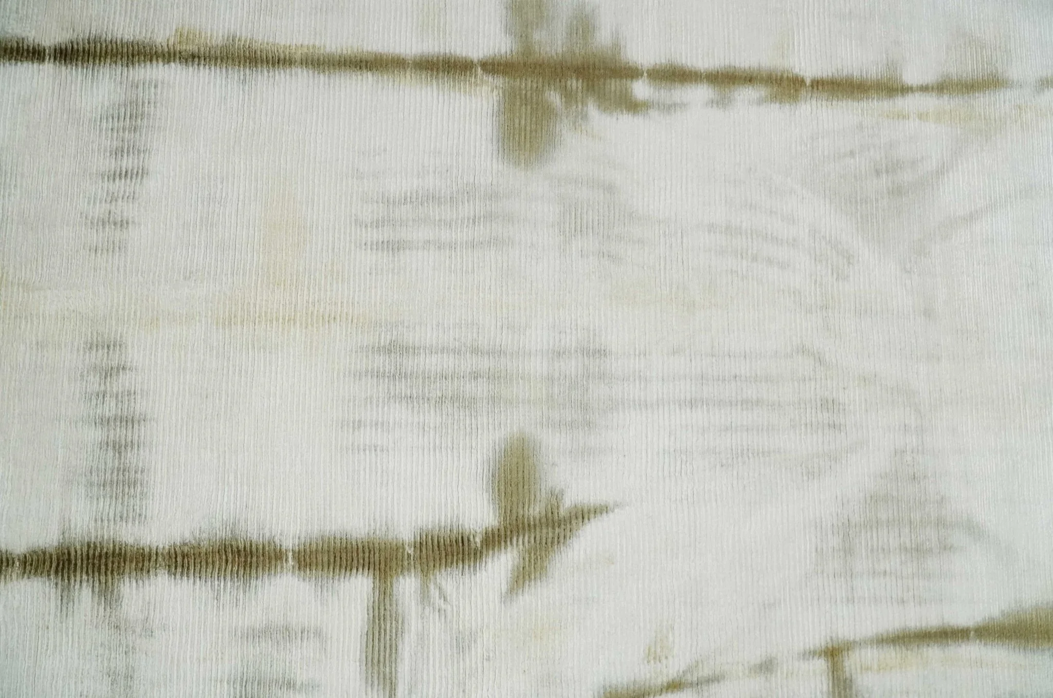 Olive and ivory 6x9 Modern Abstract Hand Woven Art Silk Rug | KNT1 - Image 11
