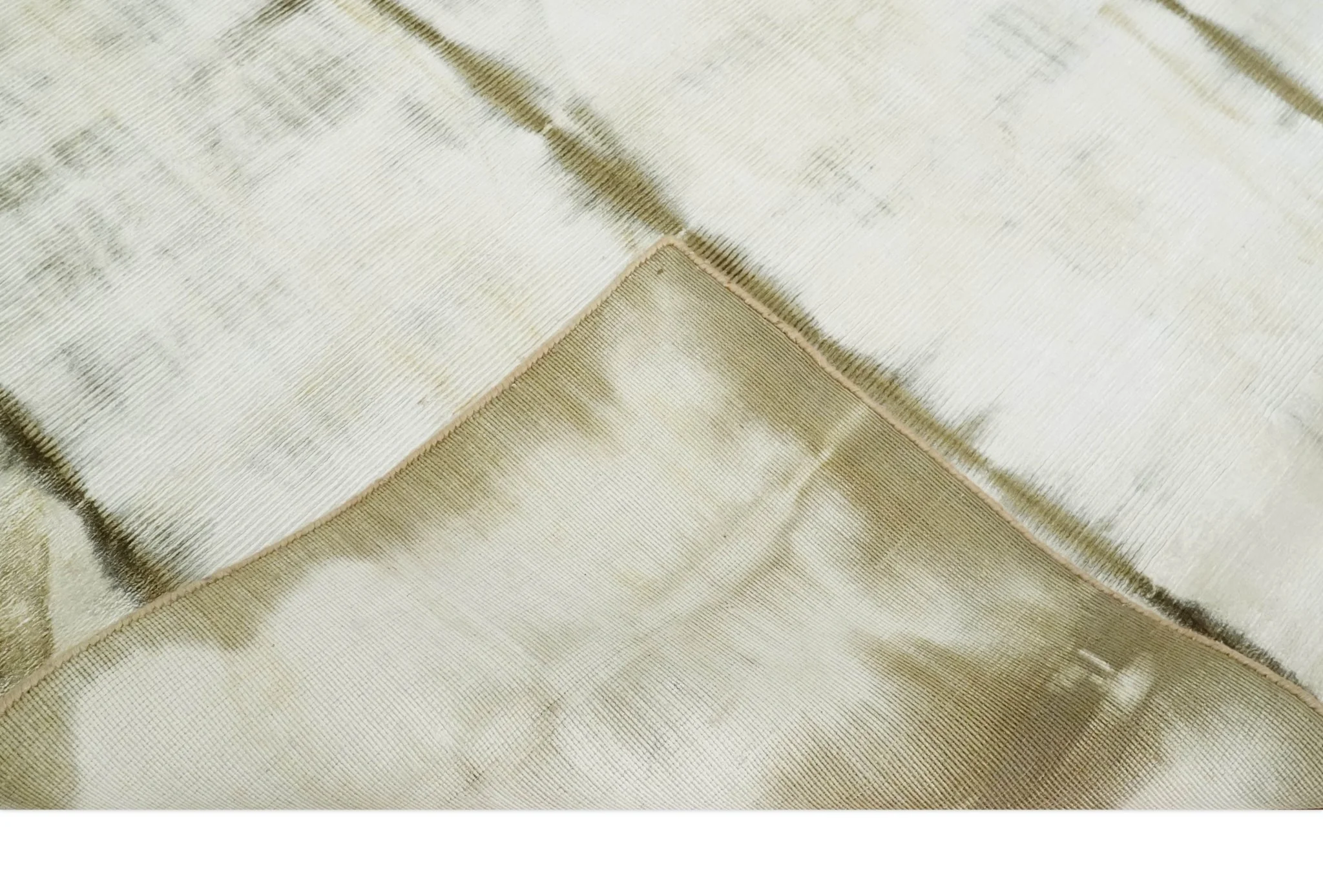 Olive and ivory 6x9 Modern Abstract Hand Woven Art Silk Rug | KNT1 - Image 6