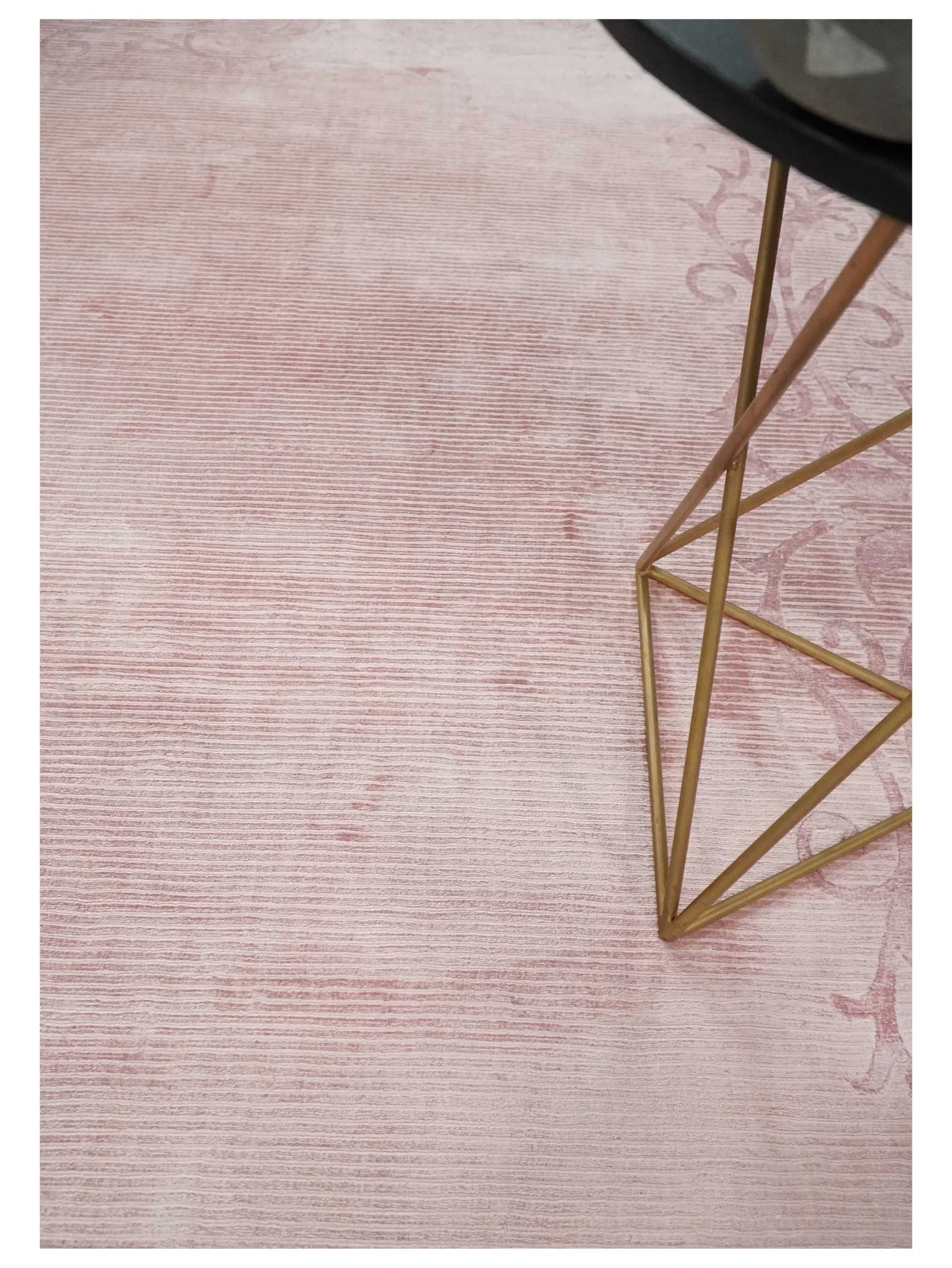 4x6 and 6x9 Hand Woven and Carved Pink Floral Art Silk Rug | KNT2 - Image 2