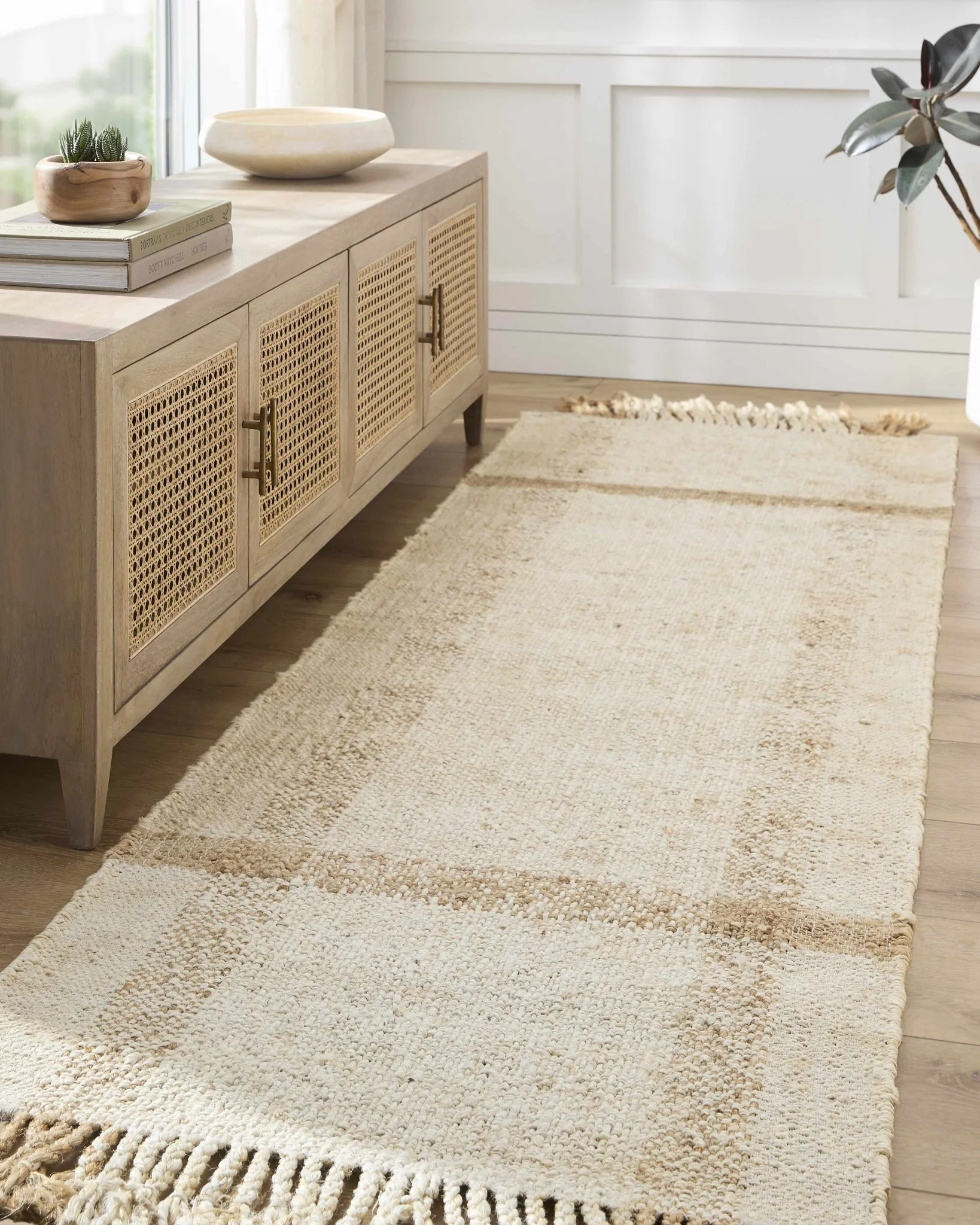 Hand Woven Beige Modern Style Jute Area Rug - Image 8