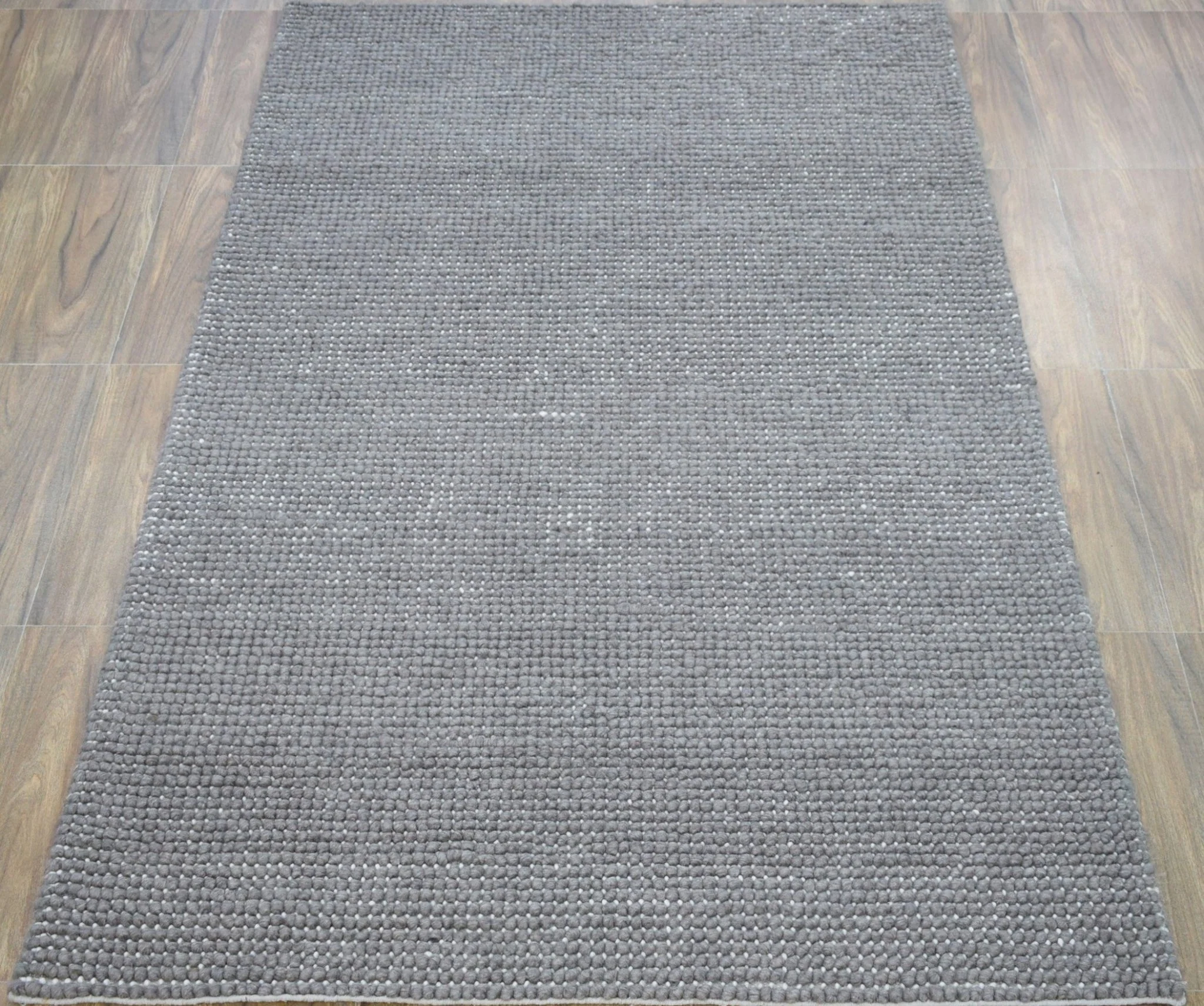 Hand Woven Chunky Fine Wool Contemporary Solid Area Rug - Image 6