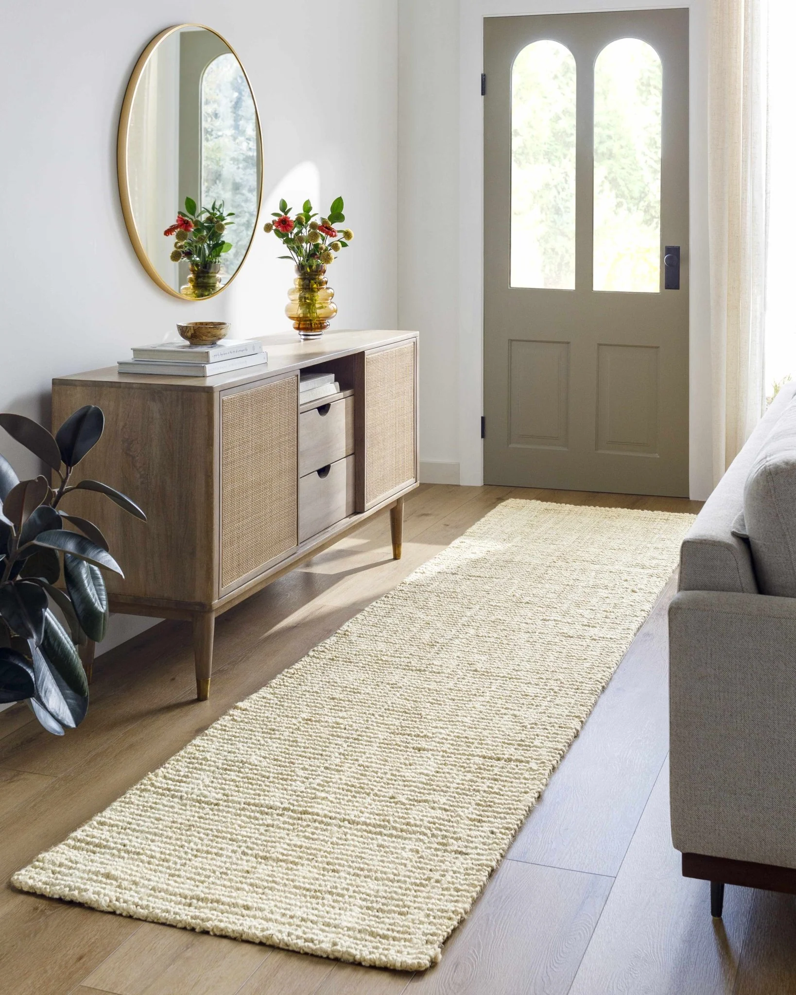 Hand Woven coarse texture Beige Multi size Jute Area Rug - Image 18