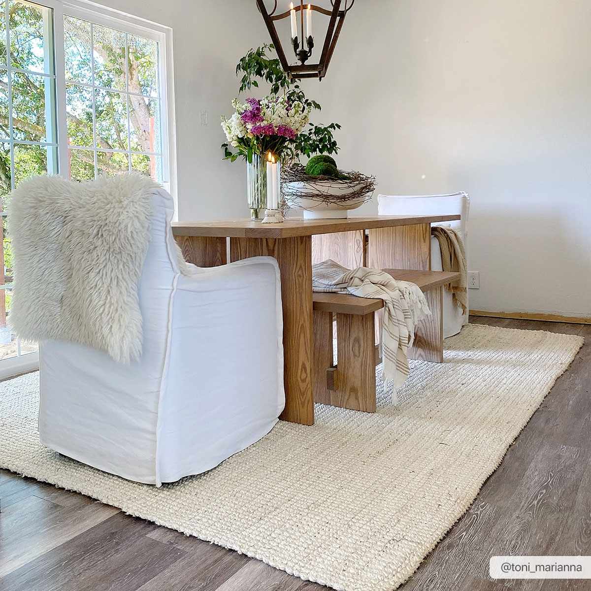 Hand Woven coarse texture Beige Multi size Jute Area Rug - Image 2