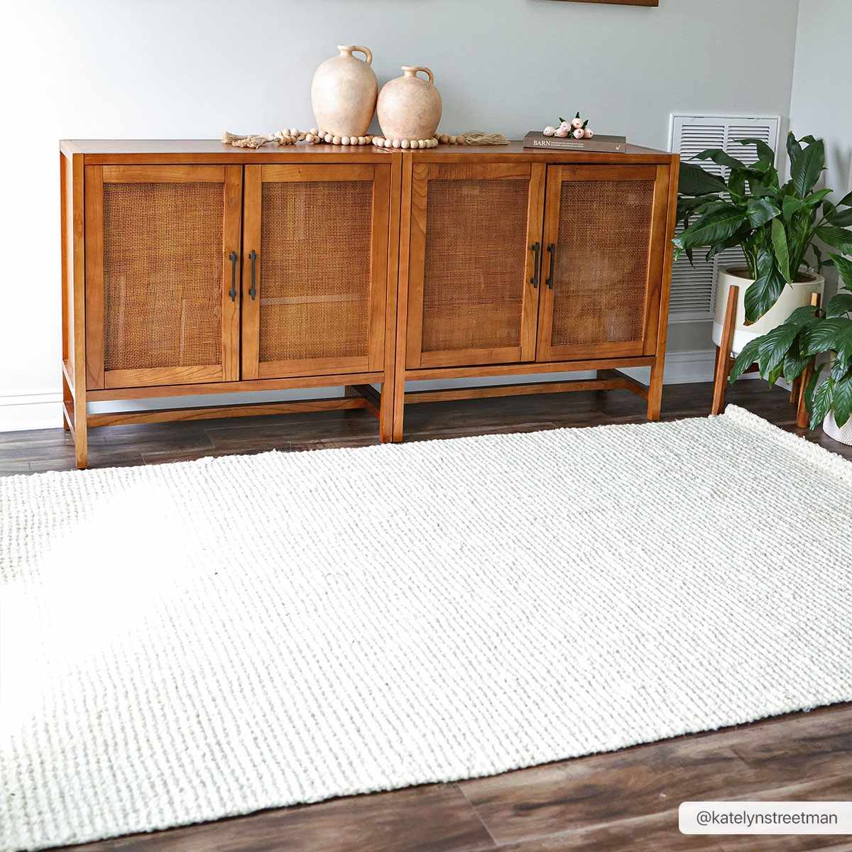 Hand Woven coarse texture Beige Multi size Jute Area Rug - Image 5