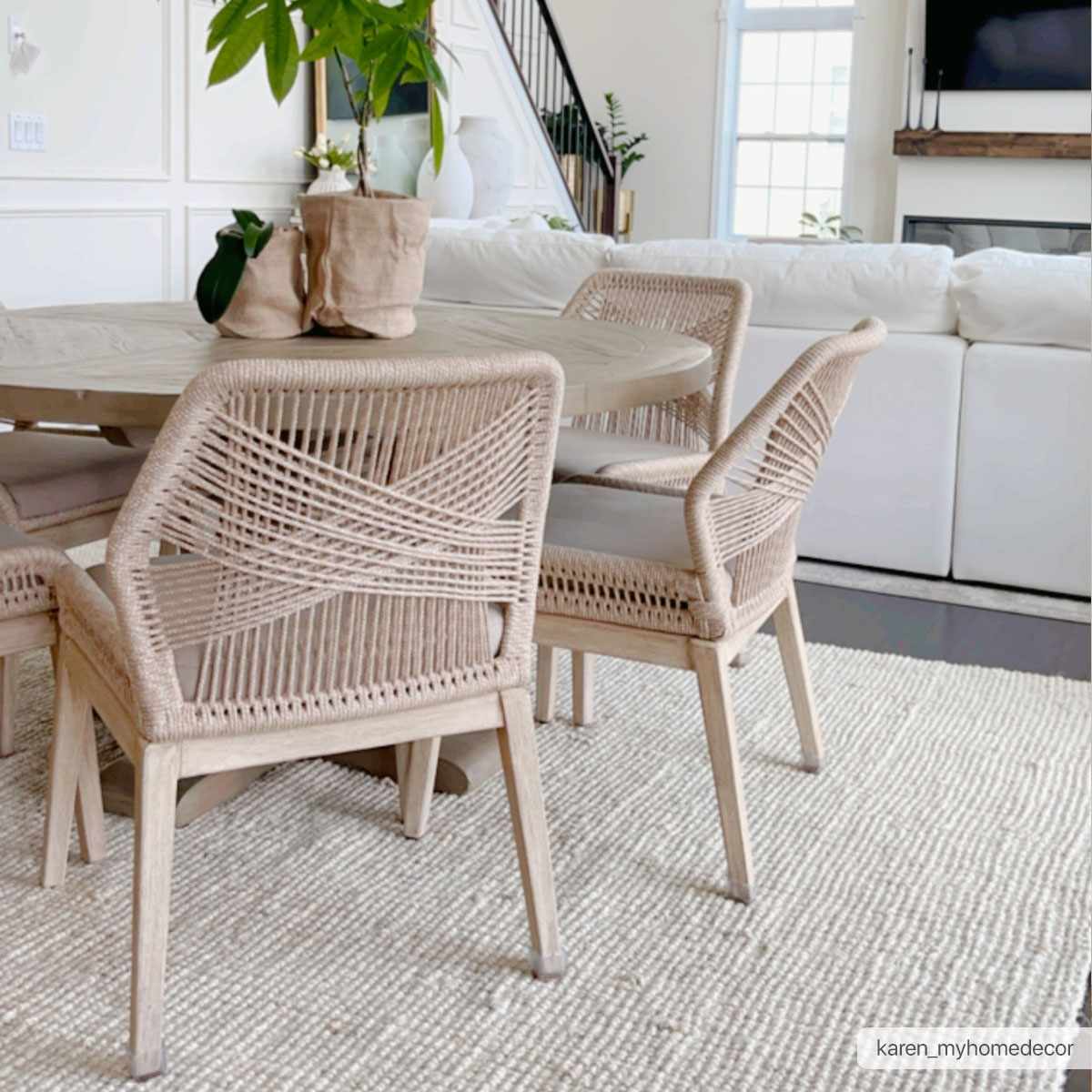 Hand Woven coarse texture Beige Multi size Jute Area Rug - Image 6