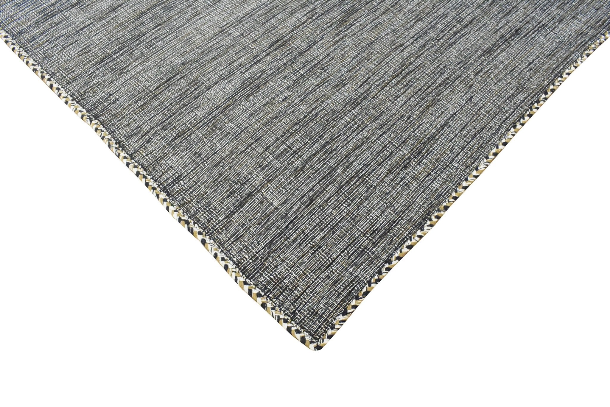 Hand Woven Flatweave Contemporary Gray Wool Area Rug - Image 6